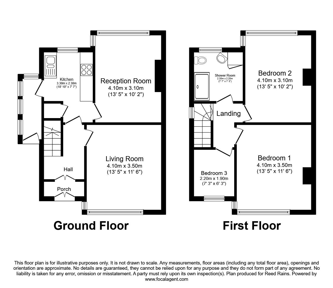 Floorplan of 3 bedroom Semi Detached House for sale, St. Georges Crescent, Rothwell, West Yorkshire, LS26