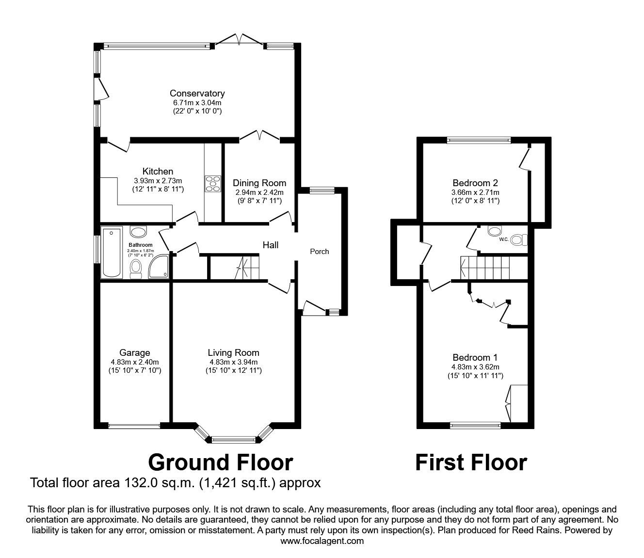 Floorplan of 2 bedroom Detached House for sale, Whitehouse Avenue, Great Preston, West Yorkshire, LS26