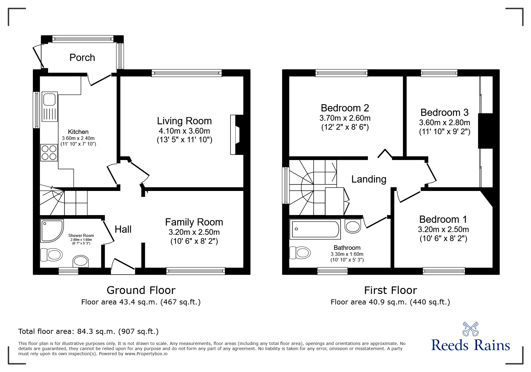 Floorplan of 3 bedroom Semi Detached House for sale, Gorse Lea, Leeds, West Yorkshire, LS10