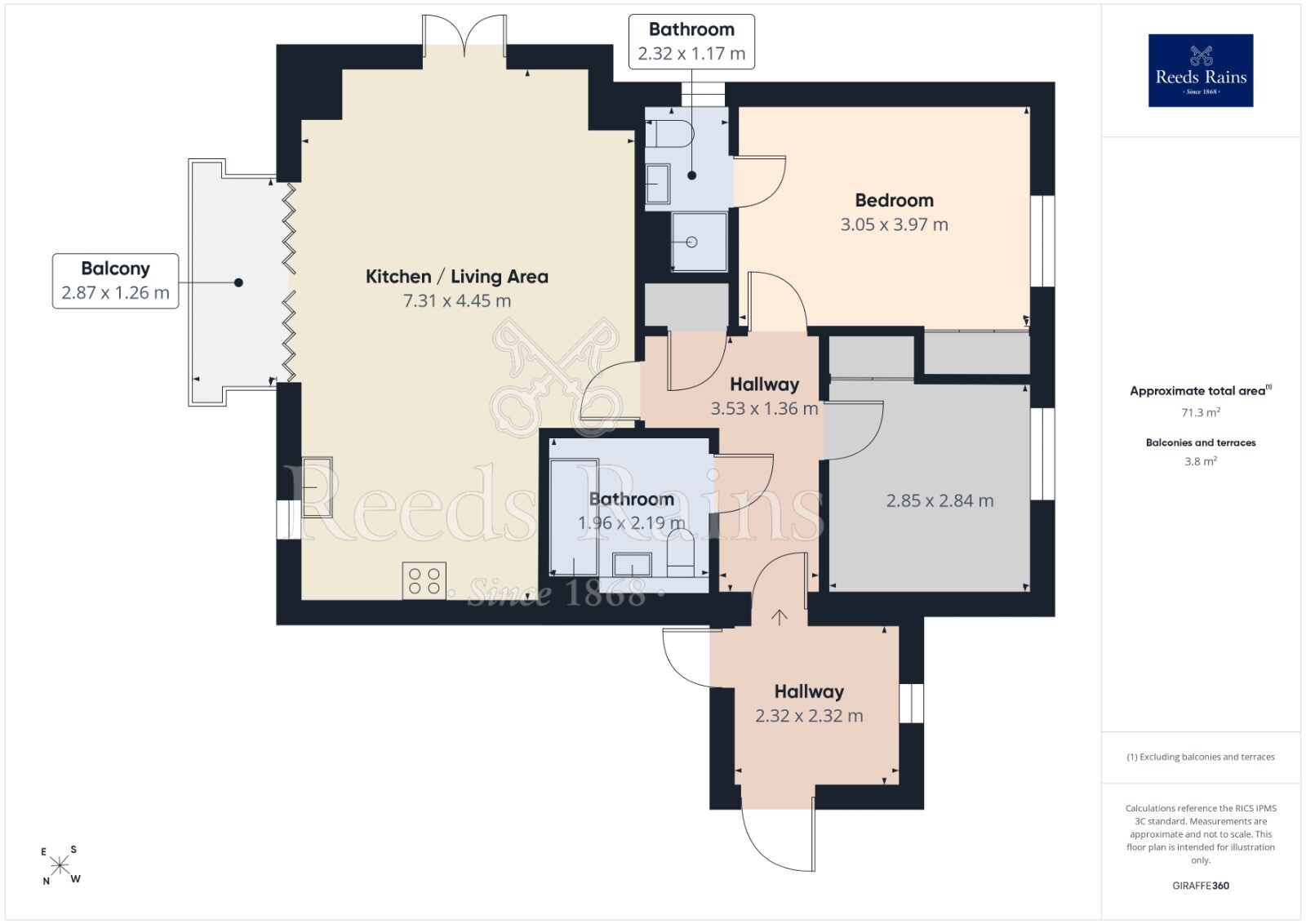 Floorplan of 2 bedroom Flat to rent, Navigation Vale, Woodlesford, West Yorkshire, LS26