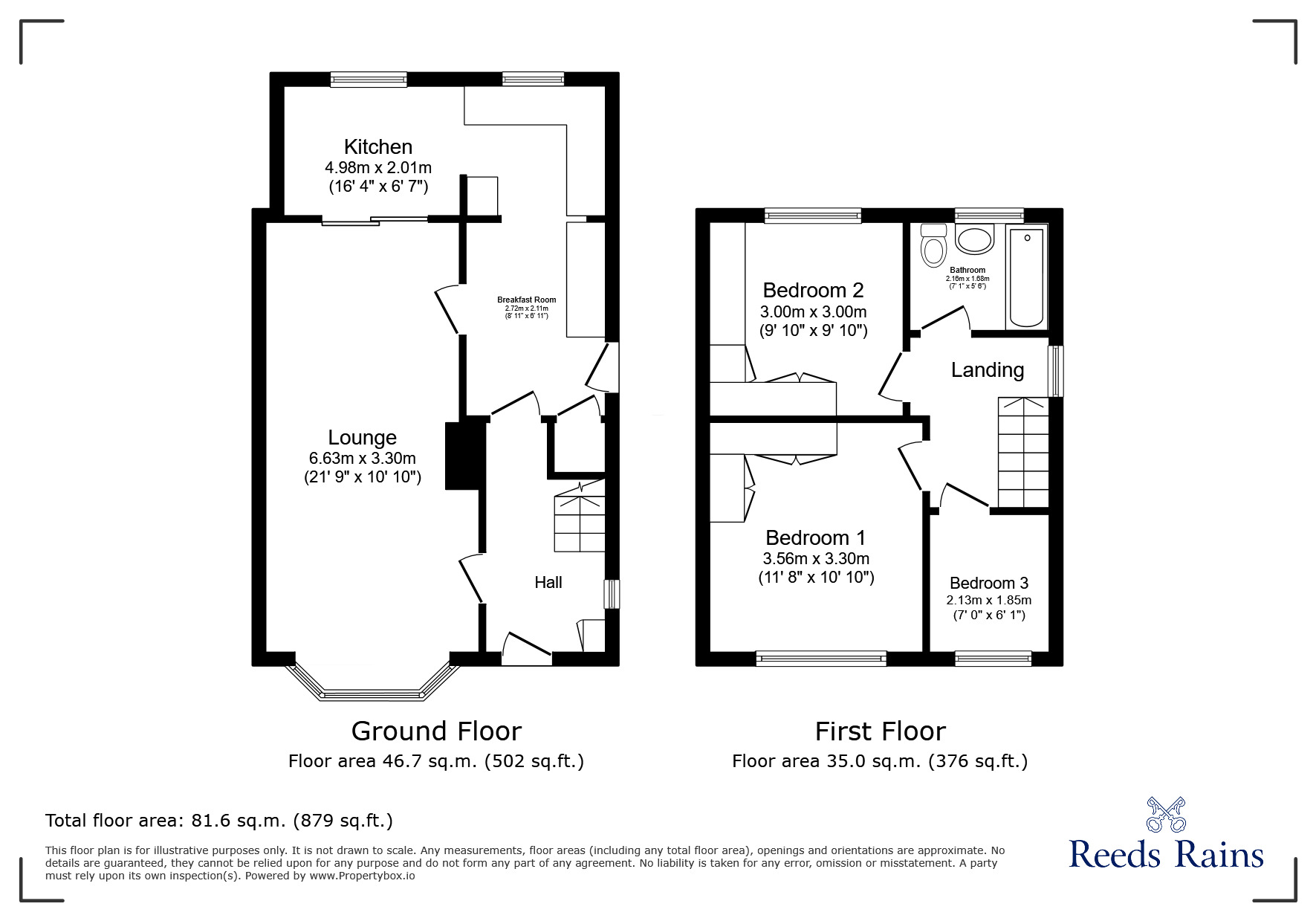 Floorplan of 3 bedroom Semi Detached House for sale, Park Grove, Swillington, West Yorkshire, LS26
