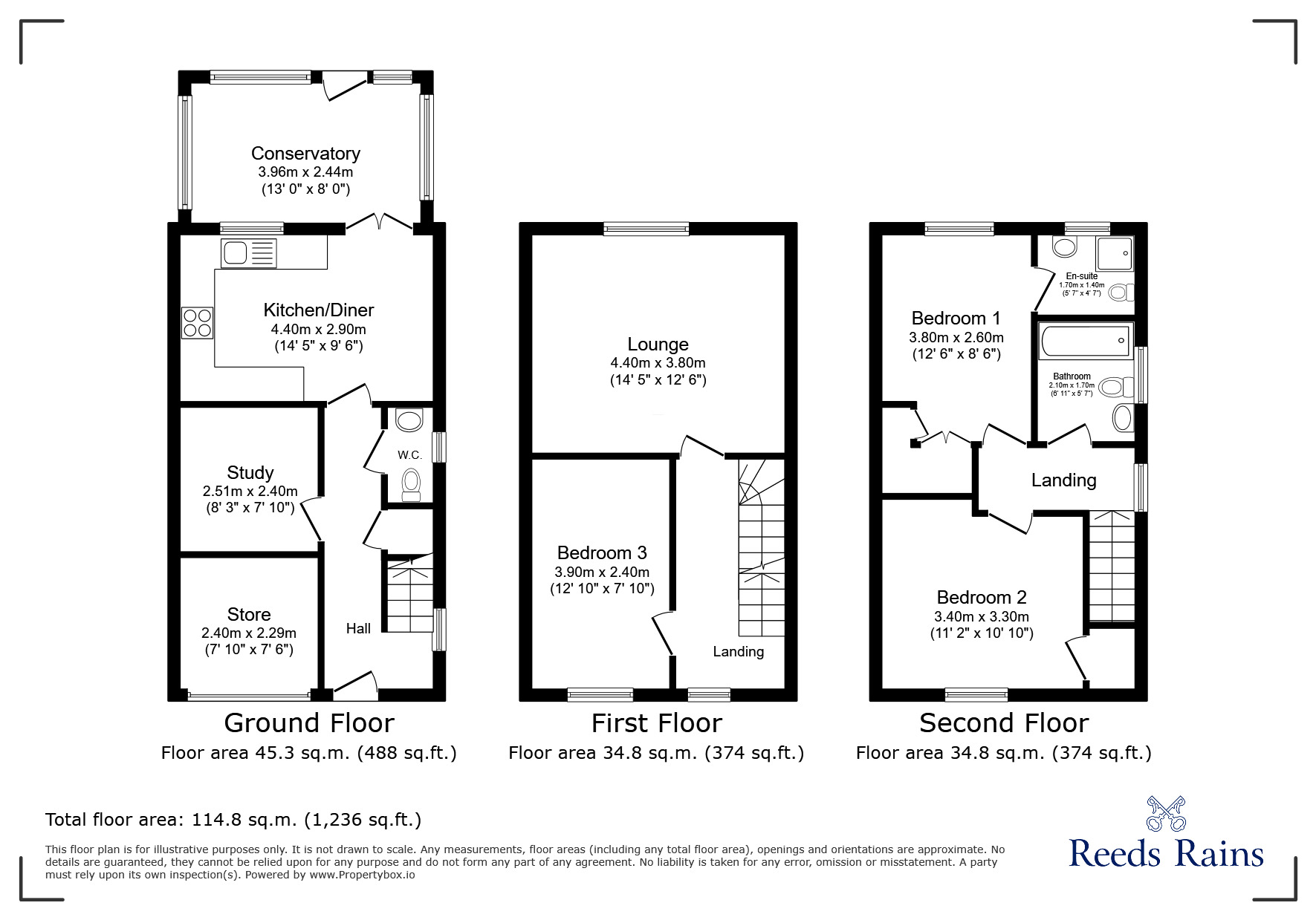 Floorplan of 3 bedroom Semi Detached House for sale, Topliss Way, Leeds, West Yorkshire, LS10
