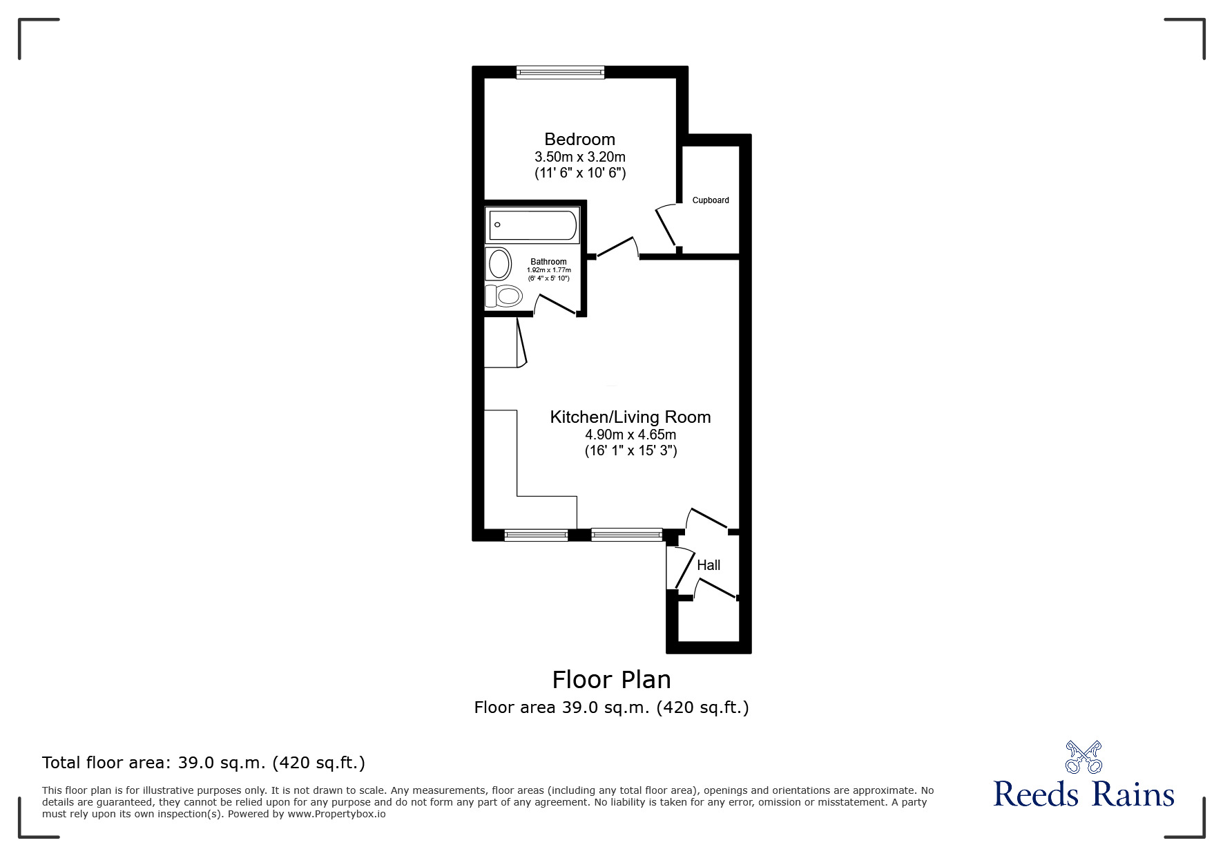 Floorplan of 1 bedroom Flat for sale, Sharp House Road, Leeds, West Yorkshire, LS10