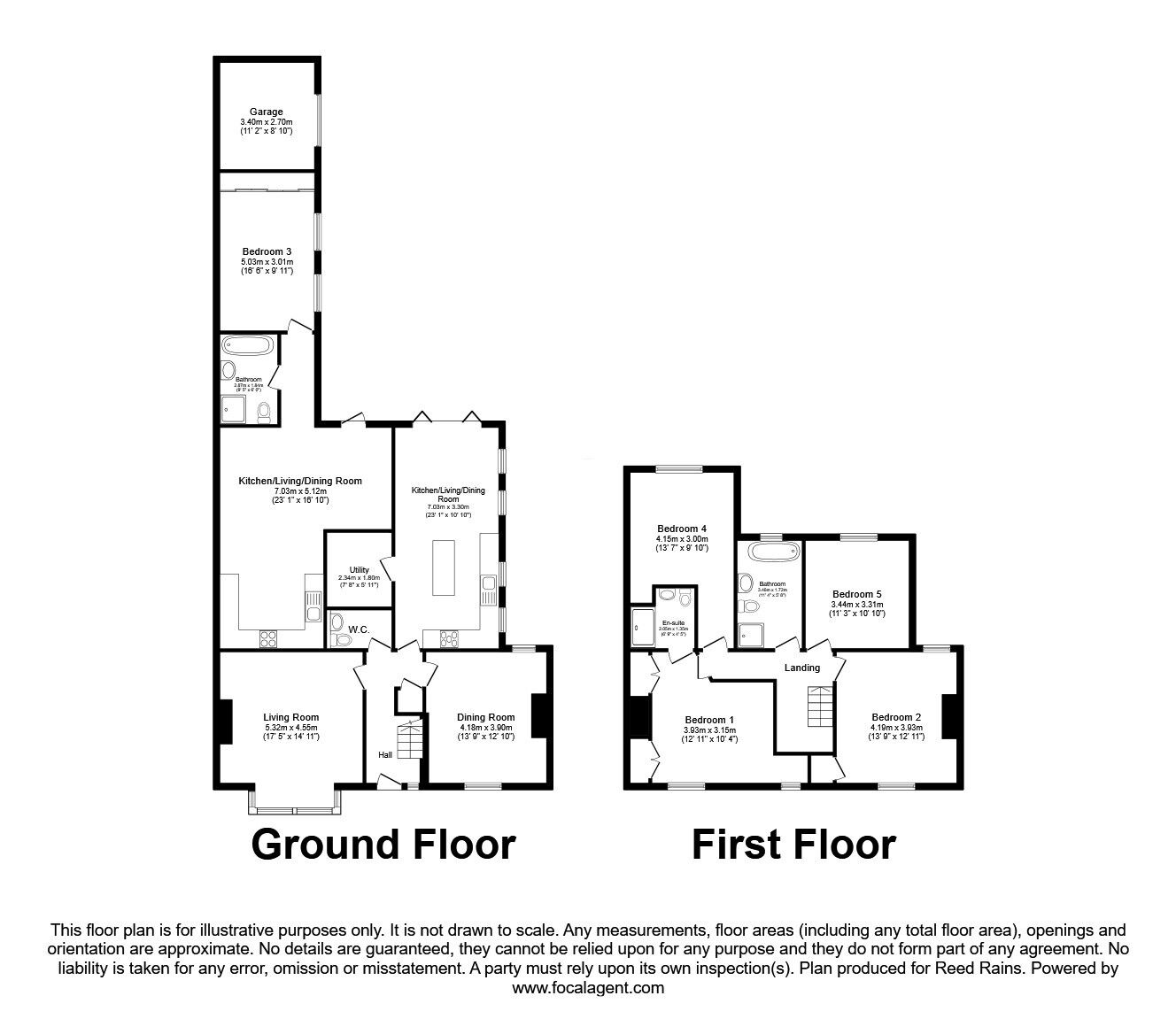 Floorplan of 4 bedroom Semi Detached House for sale, Pinfold Lane, Methley, West Yorkshire, LS26