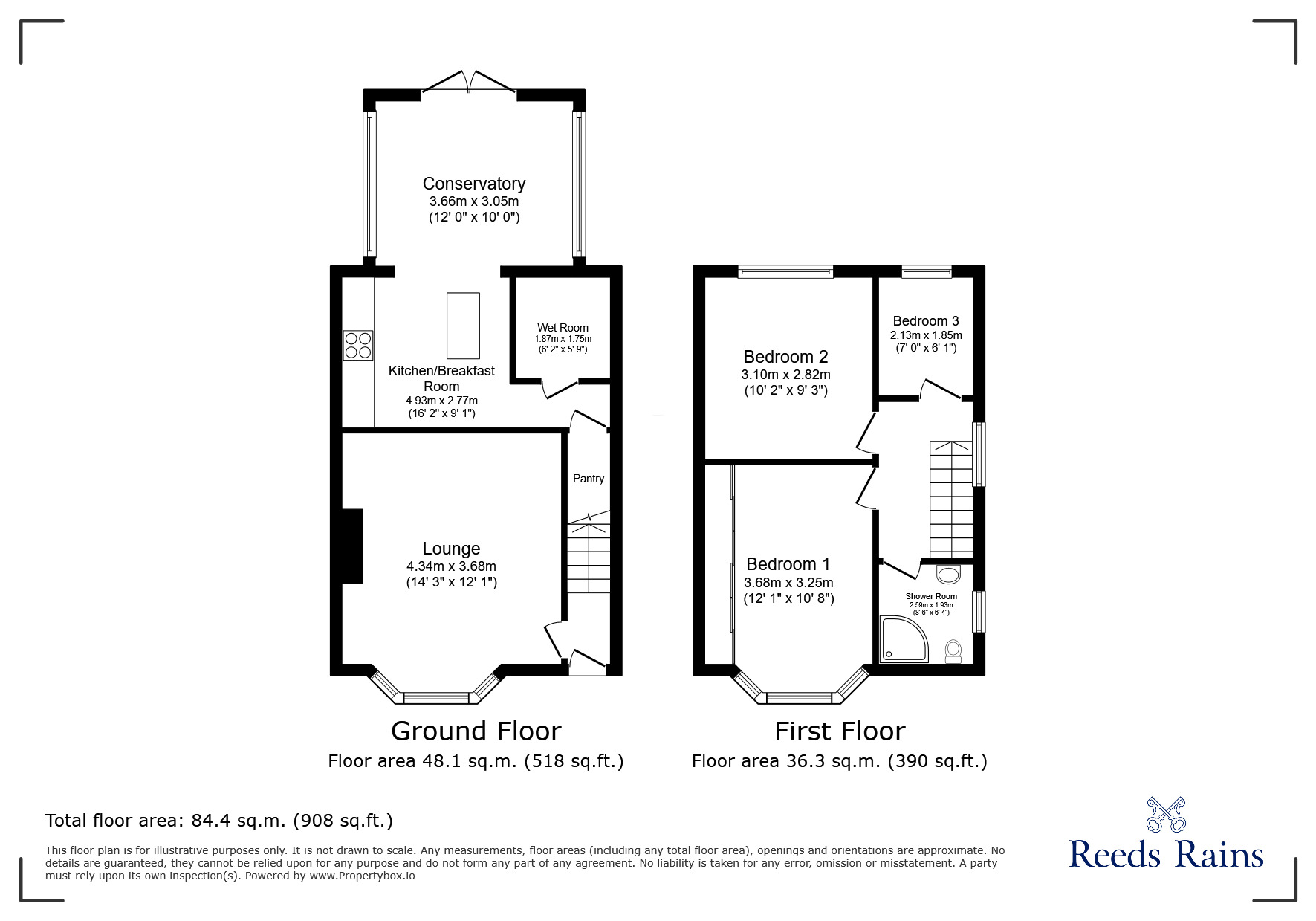 Floorplan of 3 bedroom Semi Detached House for sale, Haigh Road, Rothwell, West Yorkshire, LS26
