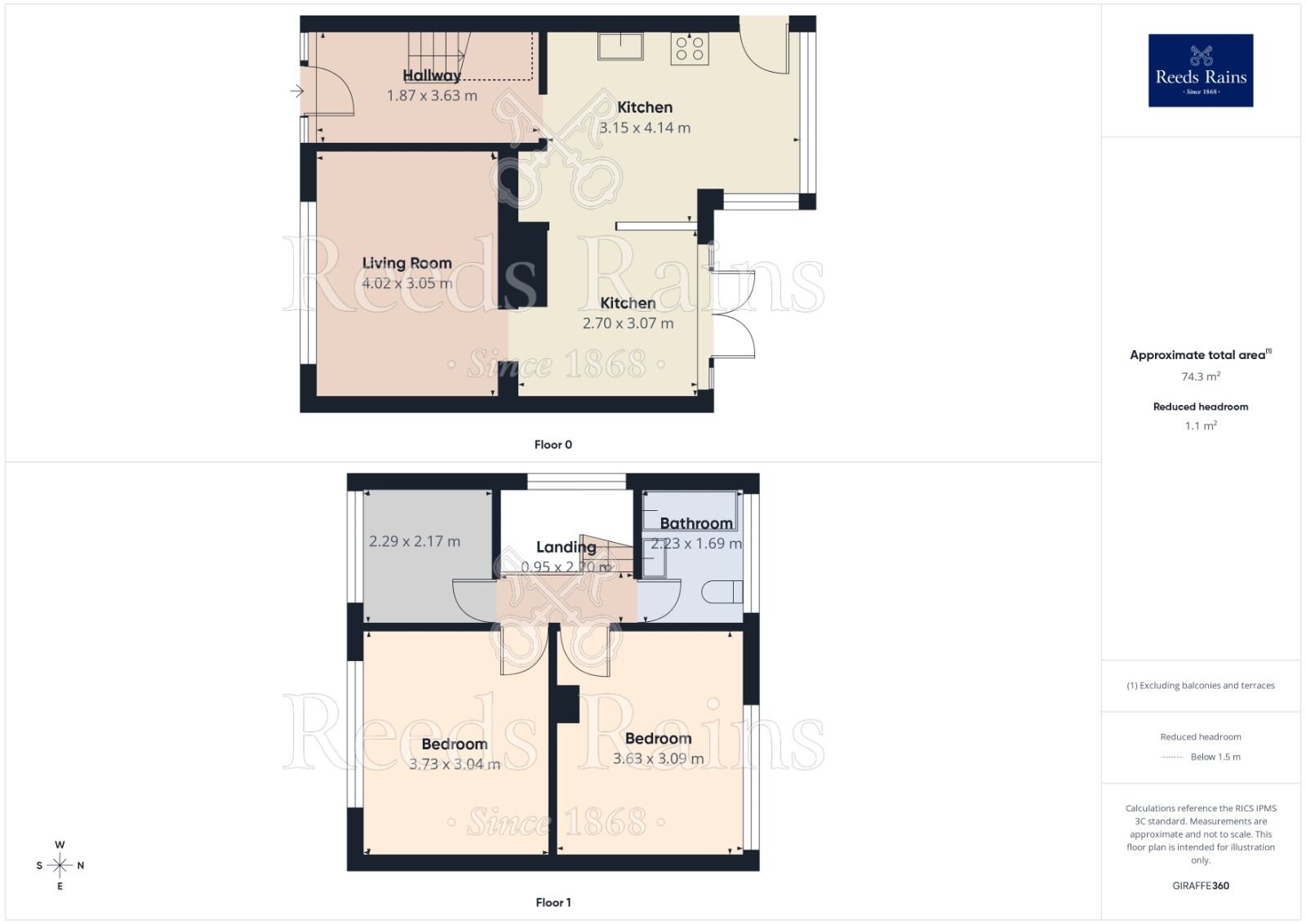 Floorplan of 3 bedroom Semi Detached House for sale, Park West, Rothwell, West Yorkshire, LS26