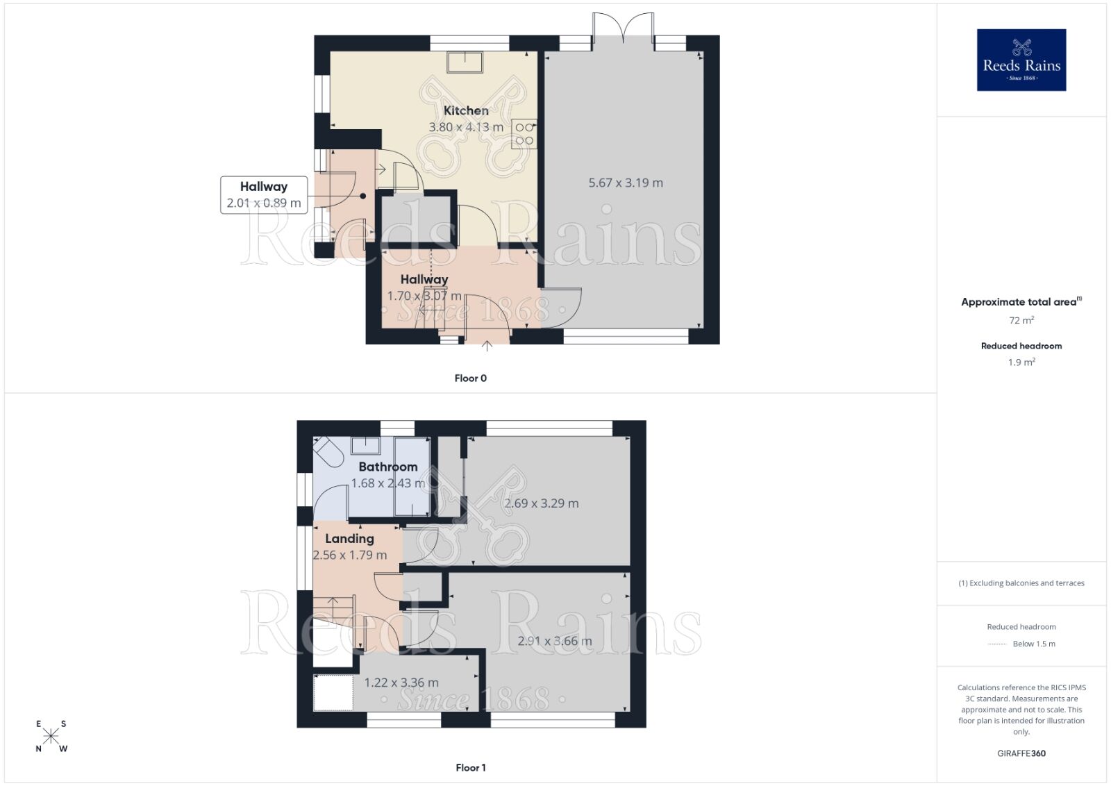 Floorplan of 3 bedroom Semi Detached House for sale, Nesfield View, Leeds, West Yorkshire, LS10