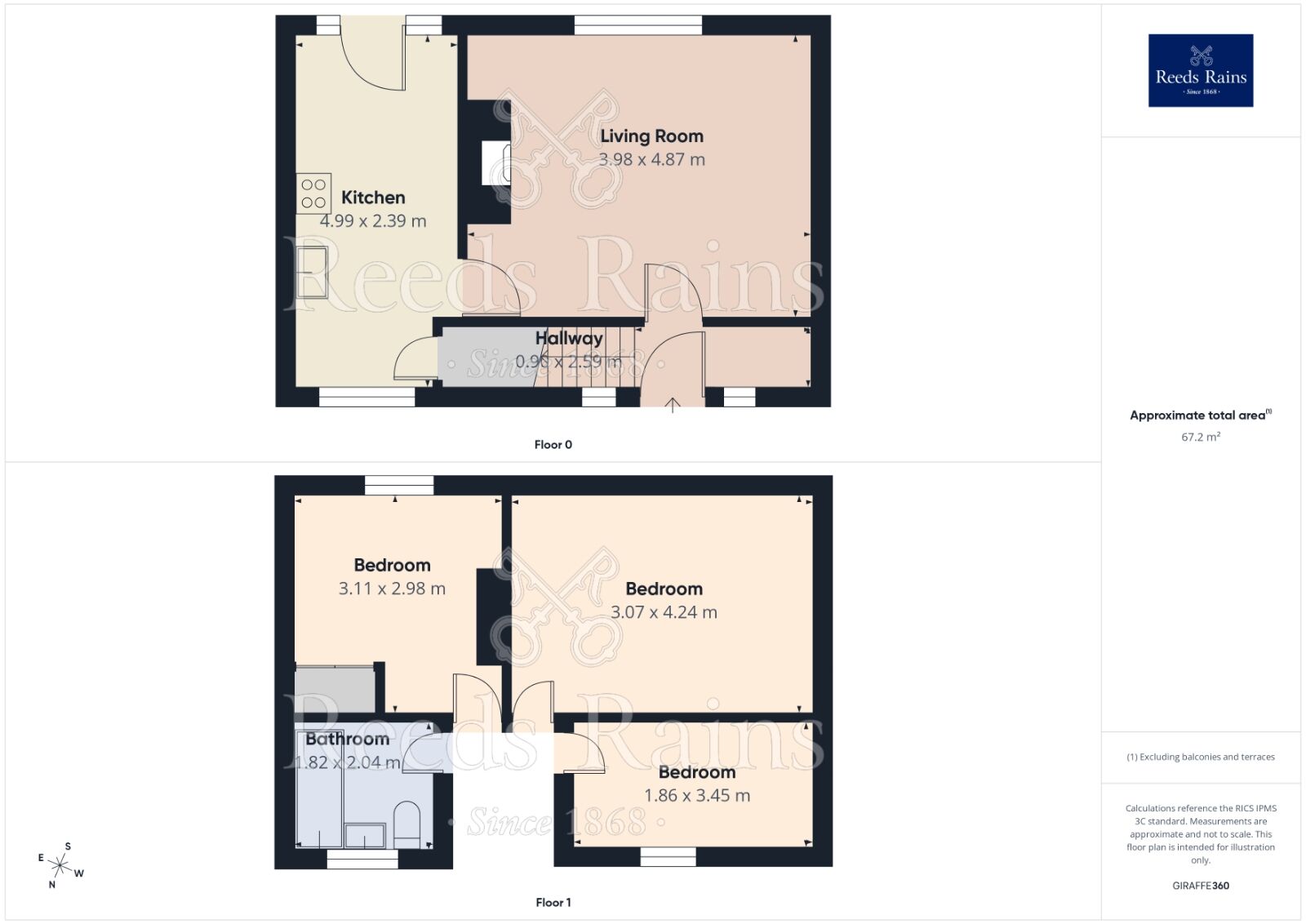 Floorplan of 3 bedroom Semi Detached House for sale, Fifth Avenue, Rothwell, West Yorkshire, LS26
