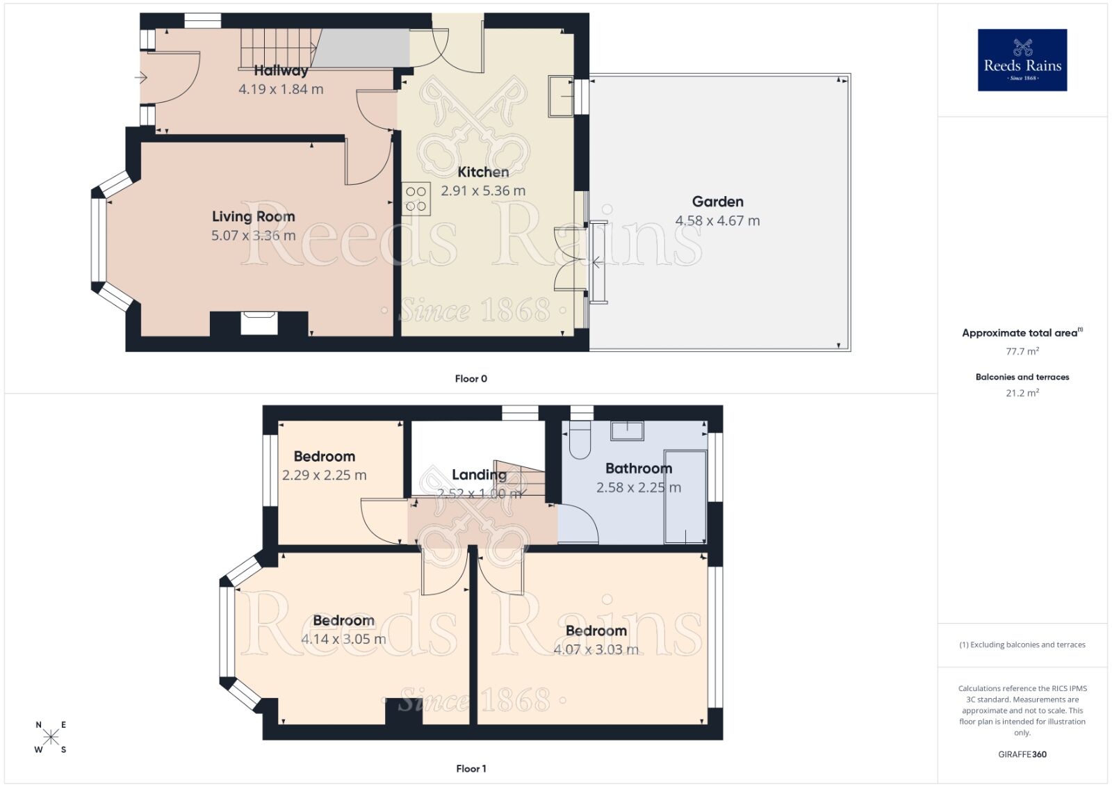 Floorplan of 3 bedroom Semi Detached House for sale, Aberford Road, Woodlesford, West Yorkshire, LS26