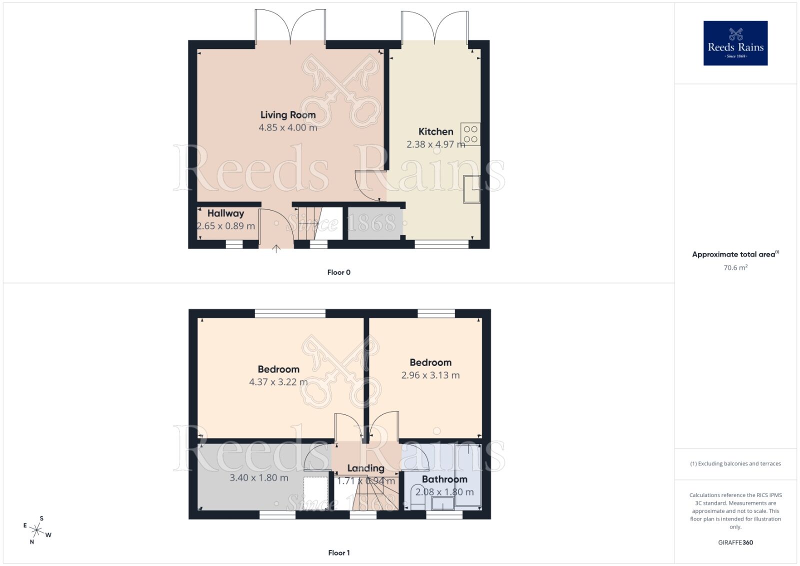Floorplan of 3 bedroom Mid Terrace House for sale, Northfield Avenue, Rothwell, West Yorkshire, LS26