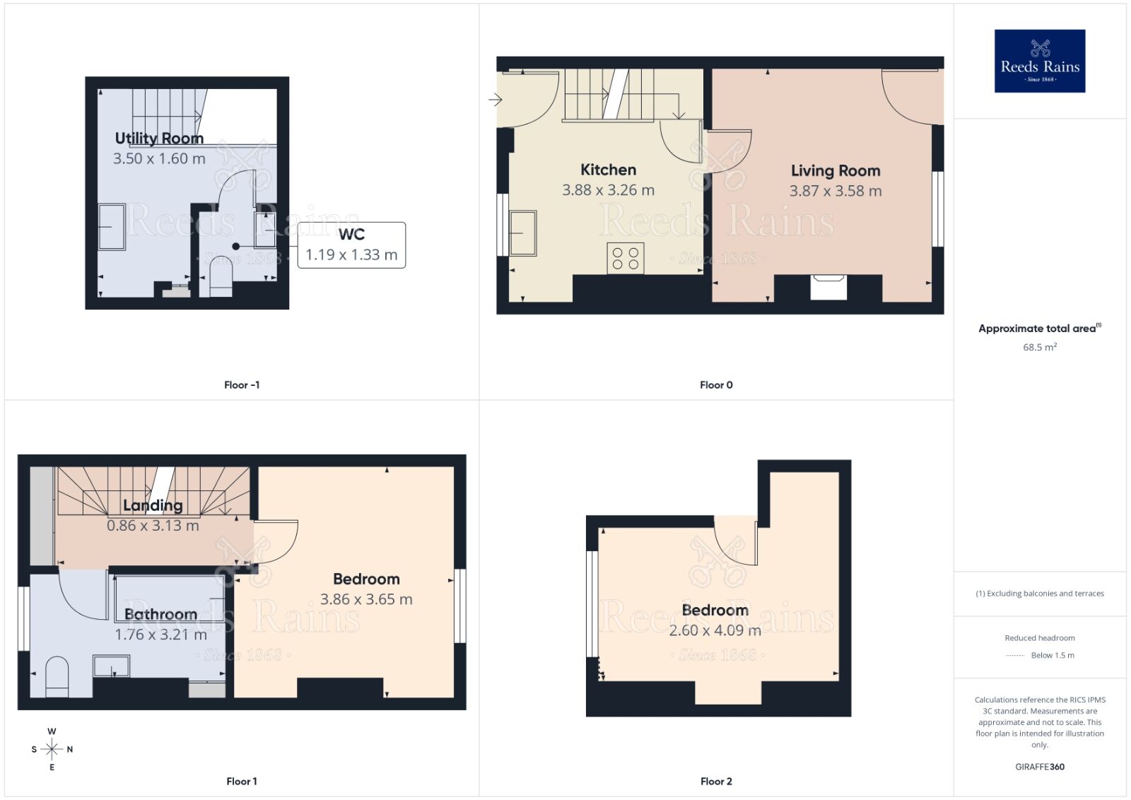 Floorplan of 2 bedroom End Terrace House for sale, Airedale Terrace, Woodlesford, West Yorkshire, LS26