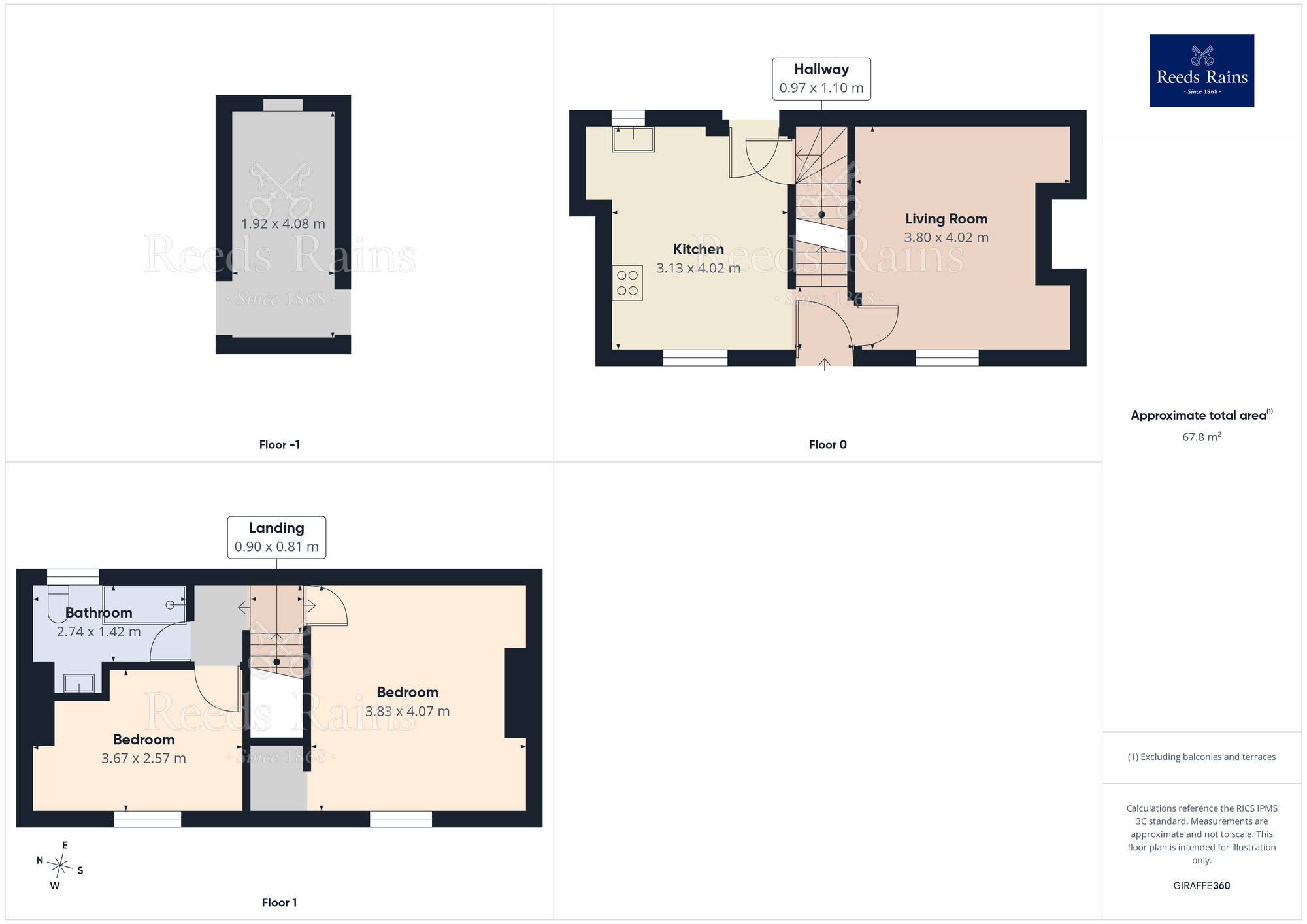 Floorplan of 2 bedroom Mid Terrace House to rent, Woodland Crescent, Rothwell, West Yorkshire, LS26