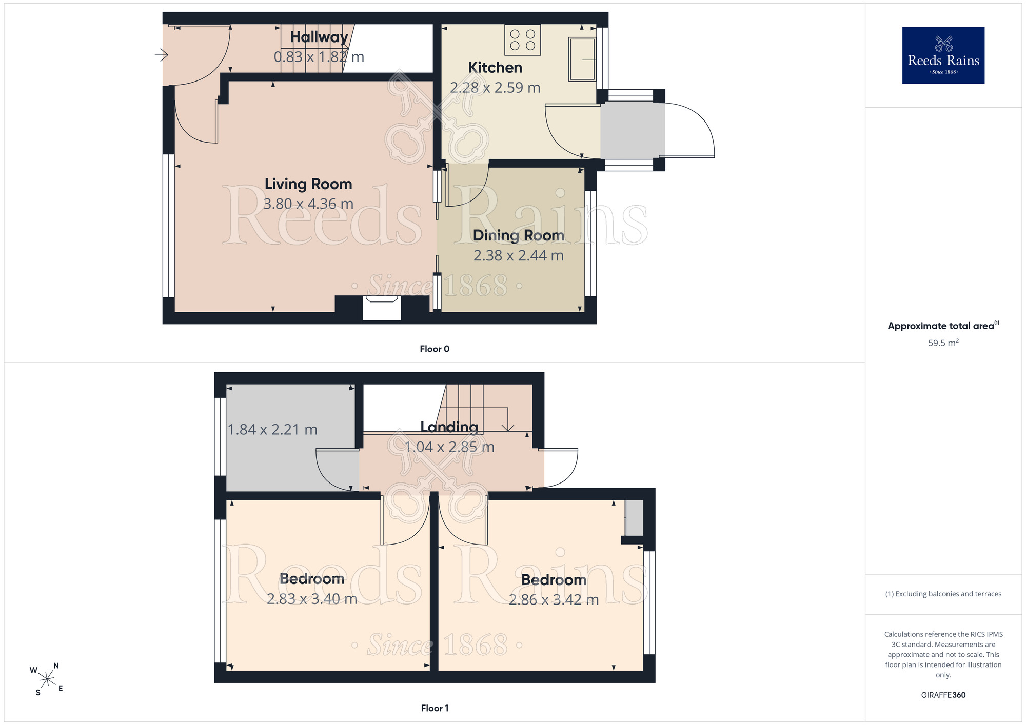 Floorplan of 3 bedroom Semi Detached House for sale, Orion Walk, Leeds, West Yorkshire, LS10