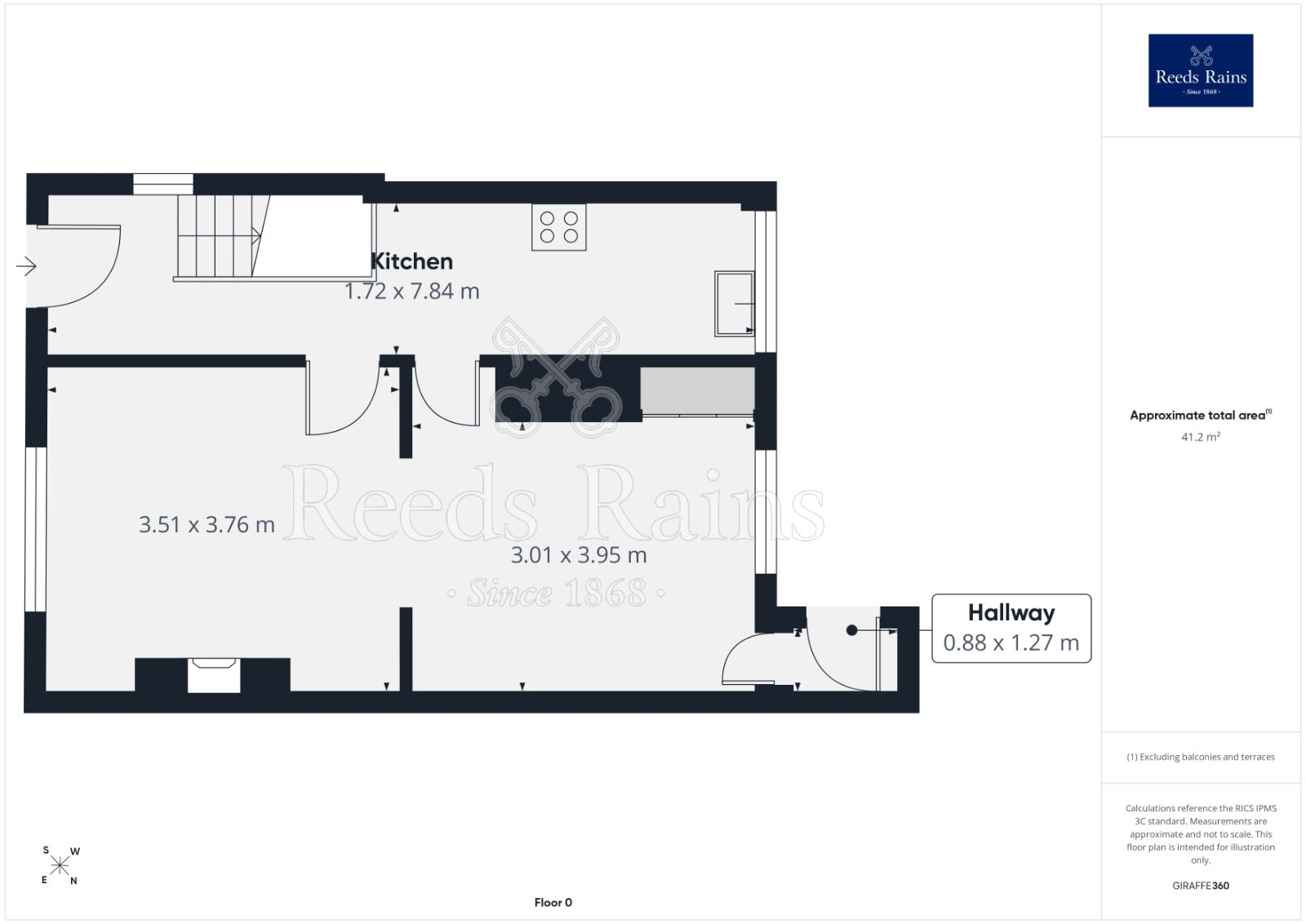 Floorplan of 3 bedroom End Terrace House for sale, Eshald Place, Woodlesford, West Yorkshire, LS26