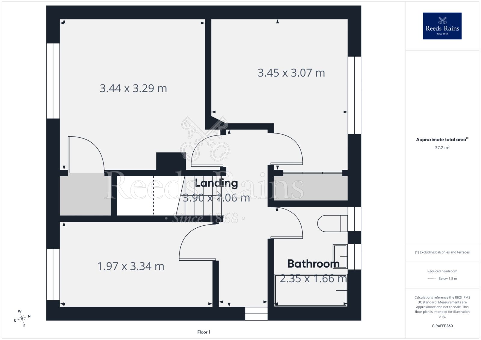 Floorplan of 3 bedroom Semi Detached House for sale, Manor Road, Rothwell, West Yorkshire, LS26