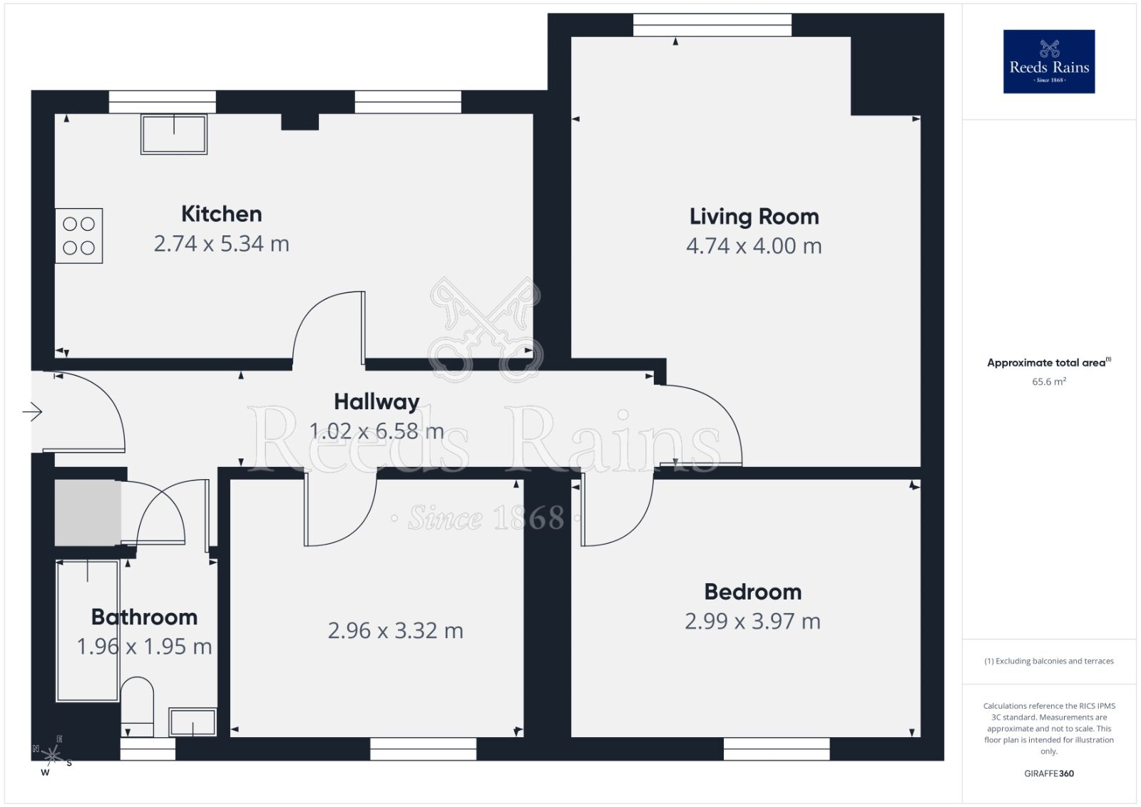 Floorplan of 2 bedroom Flat for sale, Castle Lodge Avenue, Rothwell, West Yorkshire, LS26