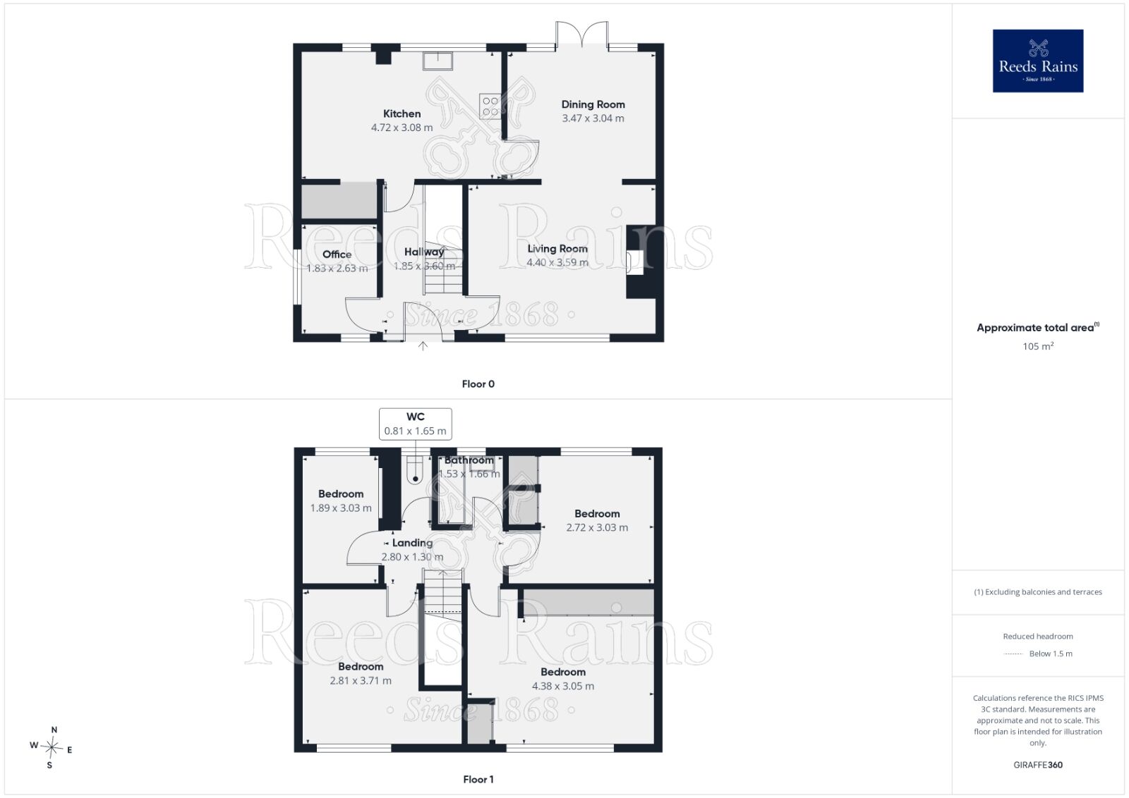 Floorplan of 4 bedroom Semi Detached House for sale, Langdale Road, Woodlesford, West Yorkshire, LS26