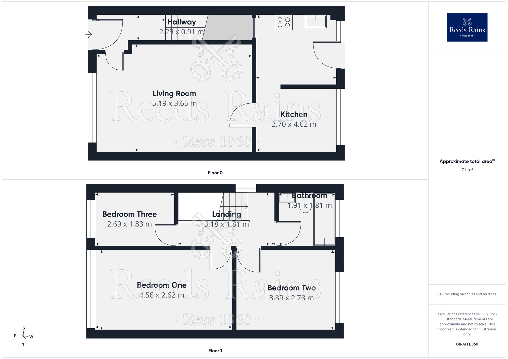 Floorplan of 3 bedroom Semi Detached House for sale, Styebank Lane, Rothwell, West Yorkshire, LS26