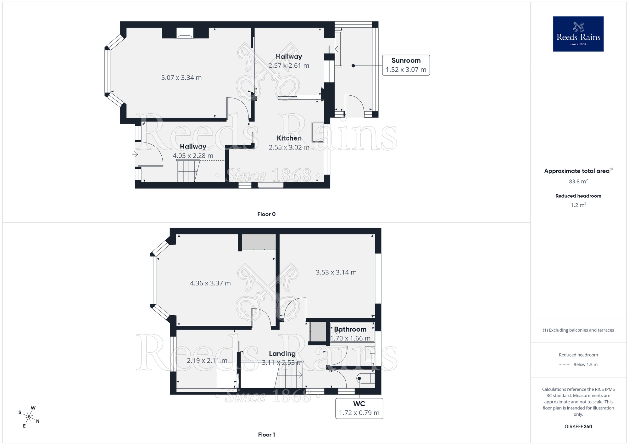 Floorplan of 3 bedroom Semi Detached House for sale, Sandyacres Crescent, Rothwell, West Yorkshire, LS26
