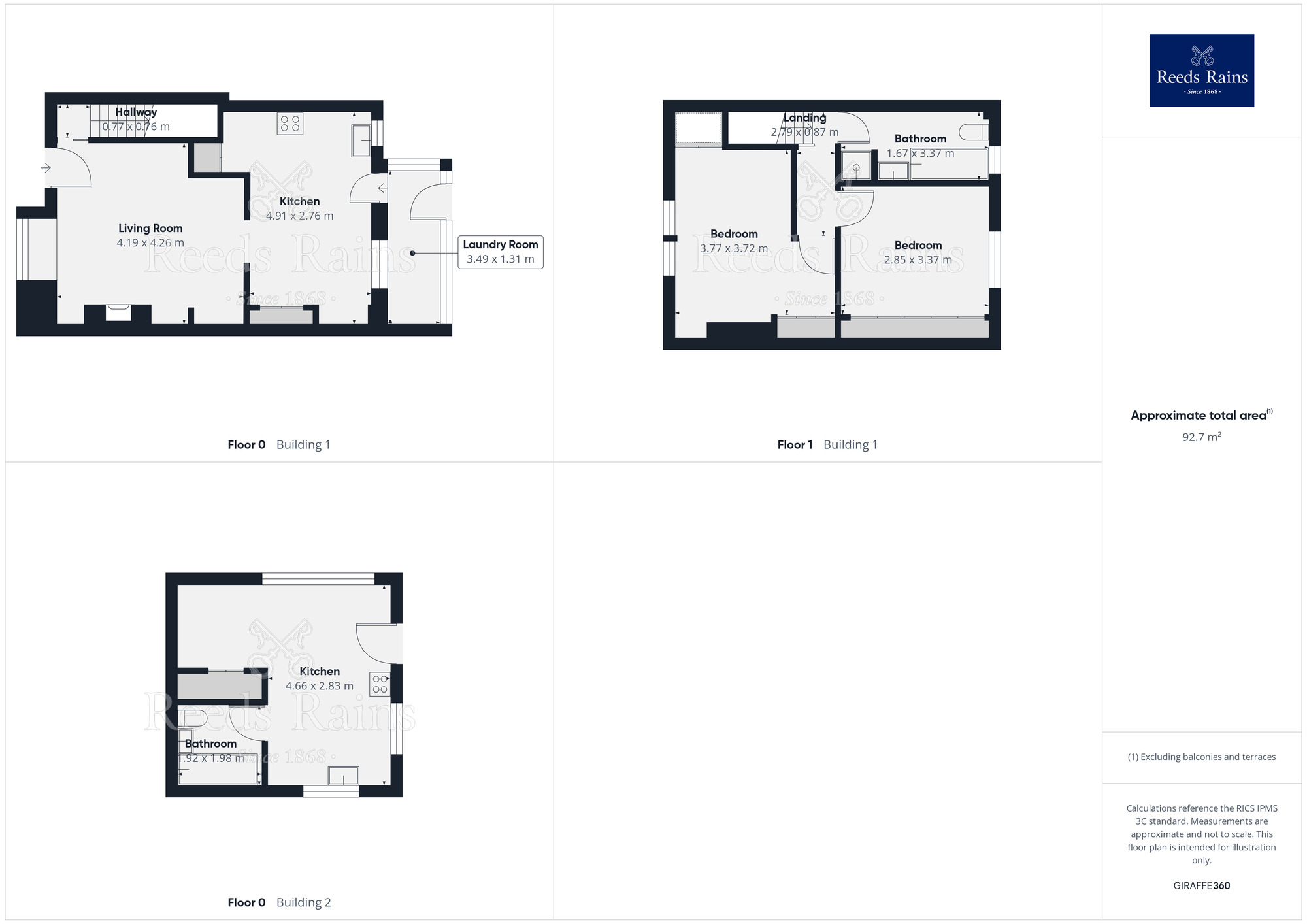 Floorplan of 2 bedroom Mid Terrace House for sale, Newmarket Lane, Methley, West Yorkshire, LS26