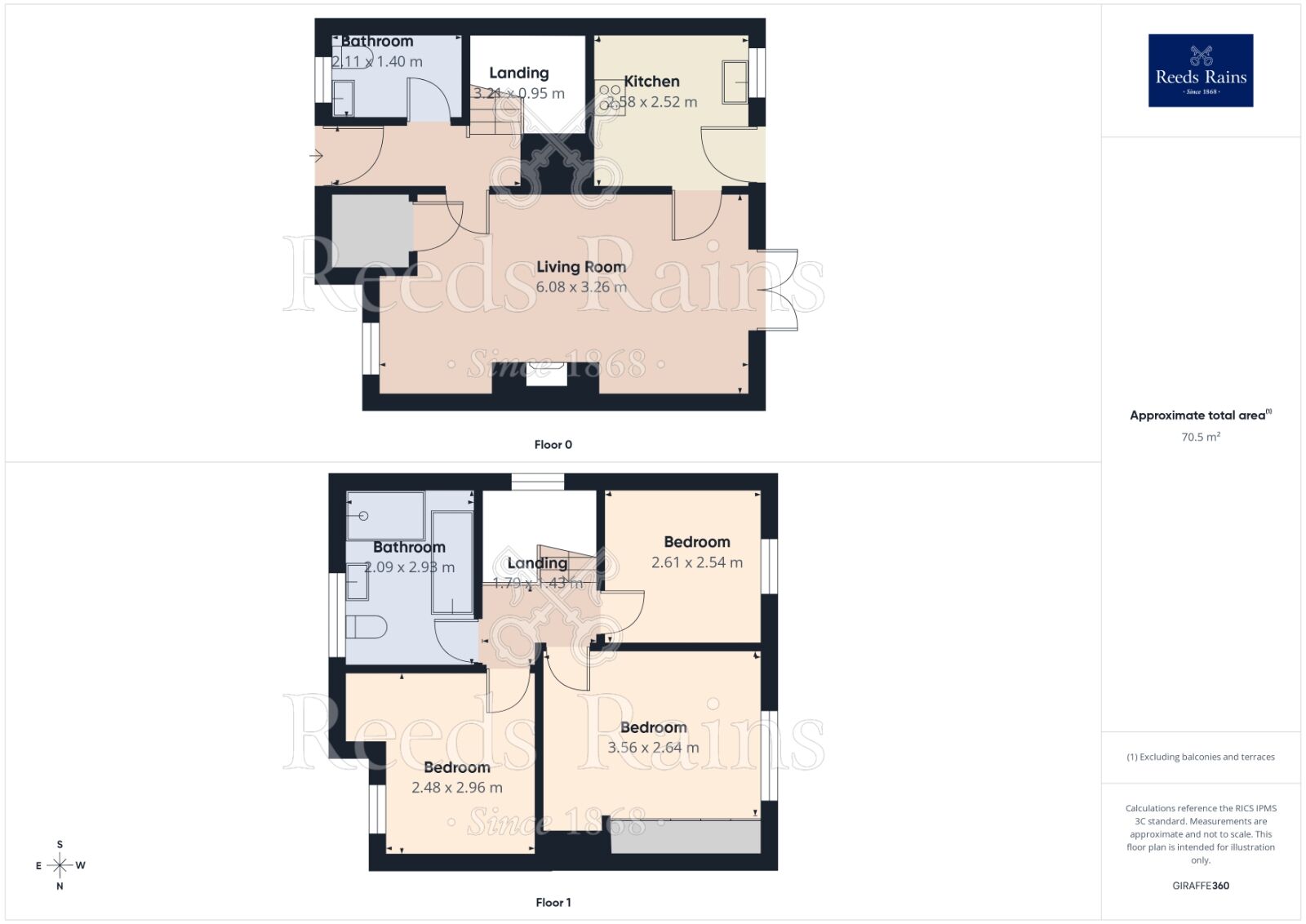 Floorplan of 3 bedroom End Terrace House for sale, West View, Oulton, West Yorkshire, LS26