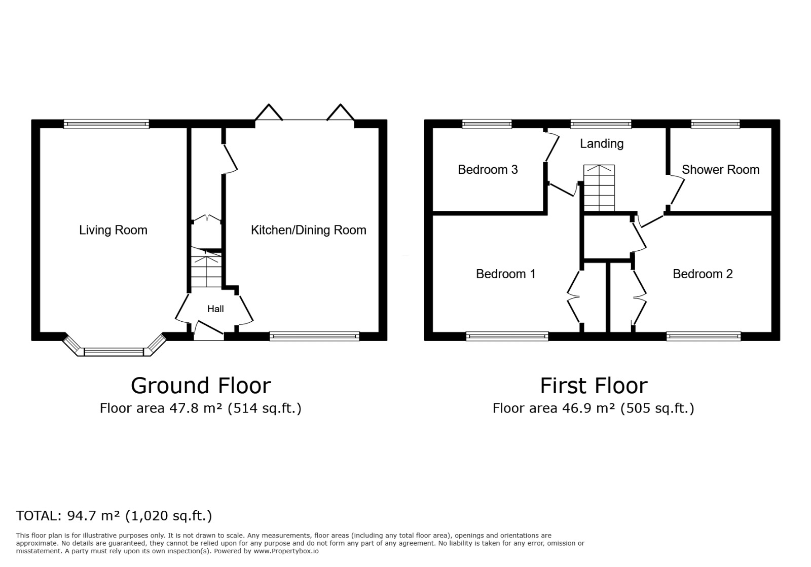 Floorplan of 3 bedroom Detached House for sale, Potters Croft, Lofthouse, West Yorkshire, WF3