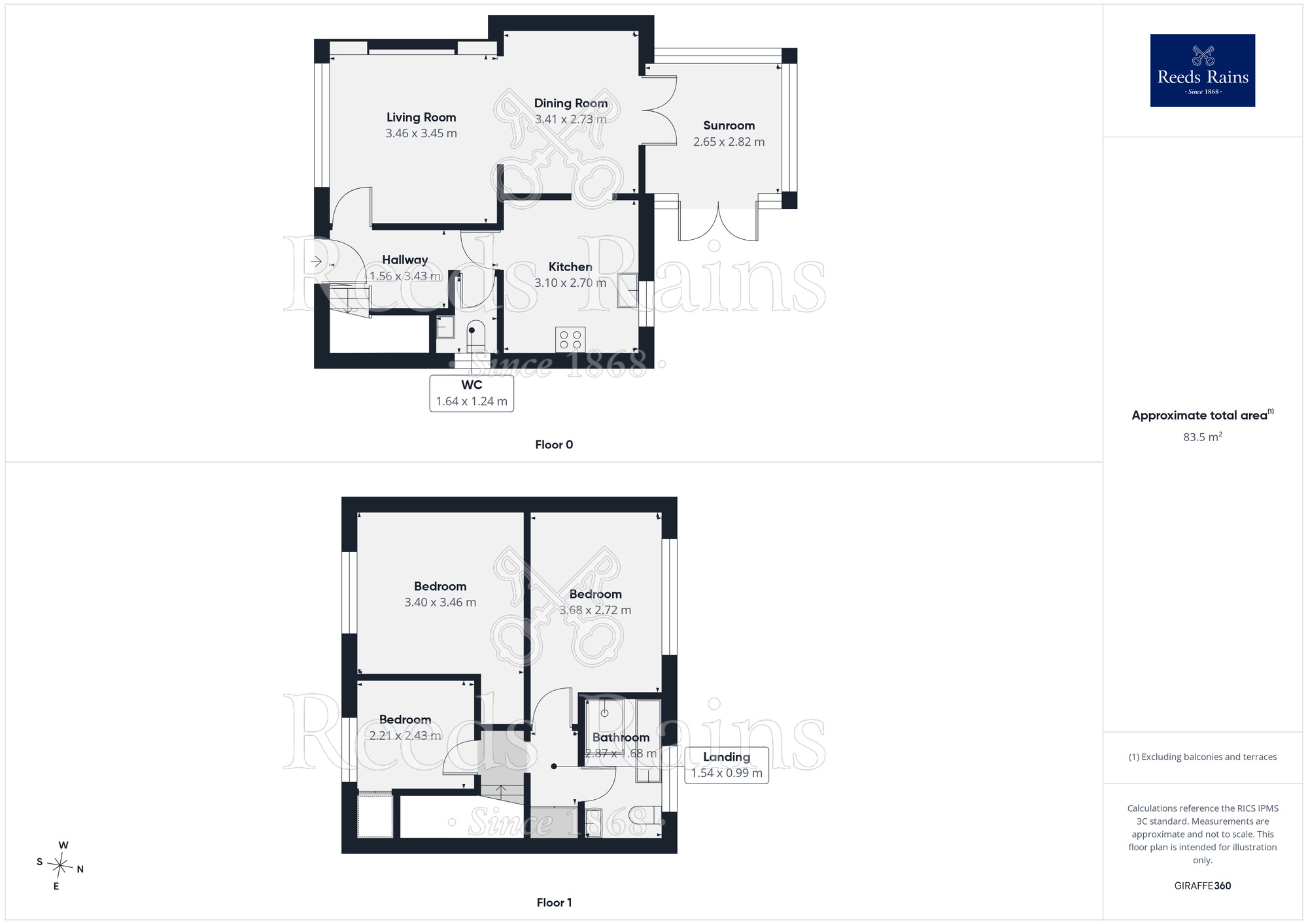 Floorplan of 3 bedroom Semi Detached House for sale, Langdale Road, Woodlesford, West Yorkshire, LS26