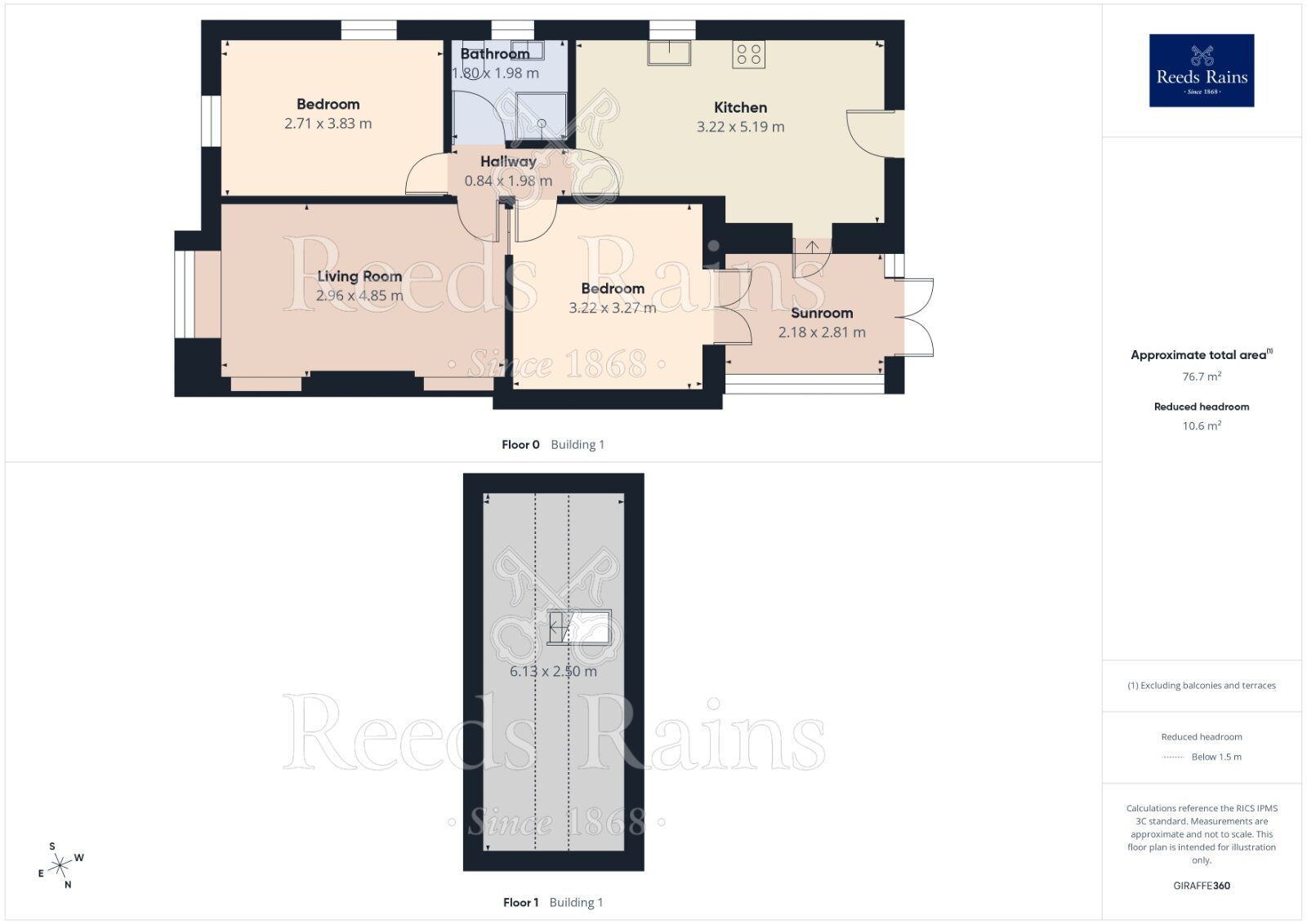 Floorplan of 2 bedroom Semi Detached Bungalow for sale, South Hill Rise, Leeds, West Yorkshire, LS10
