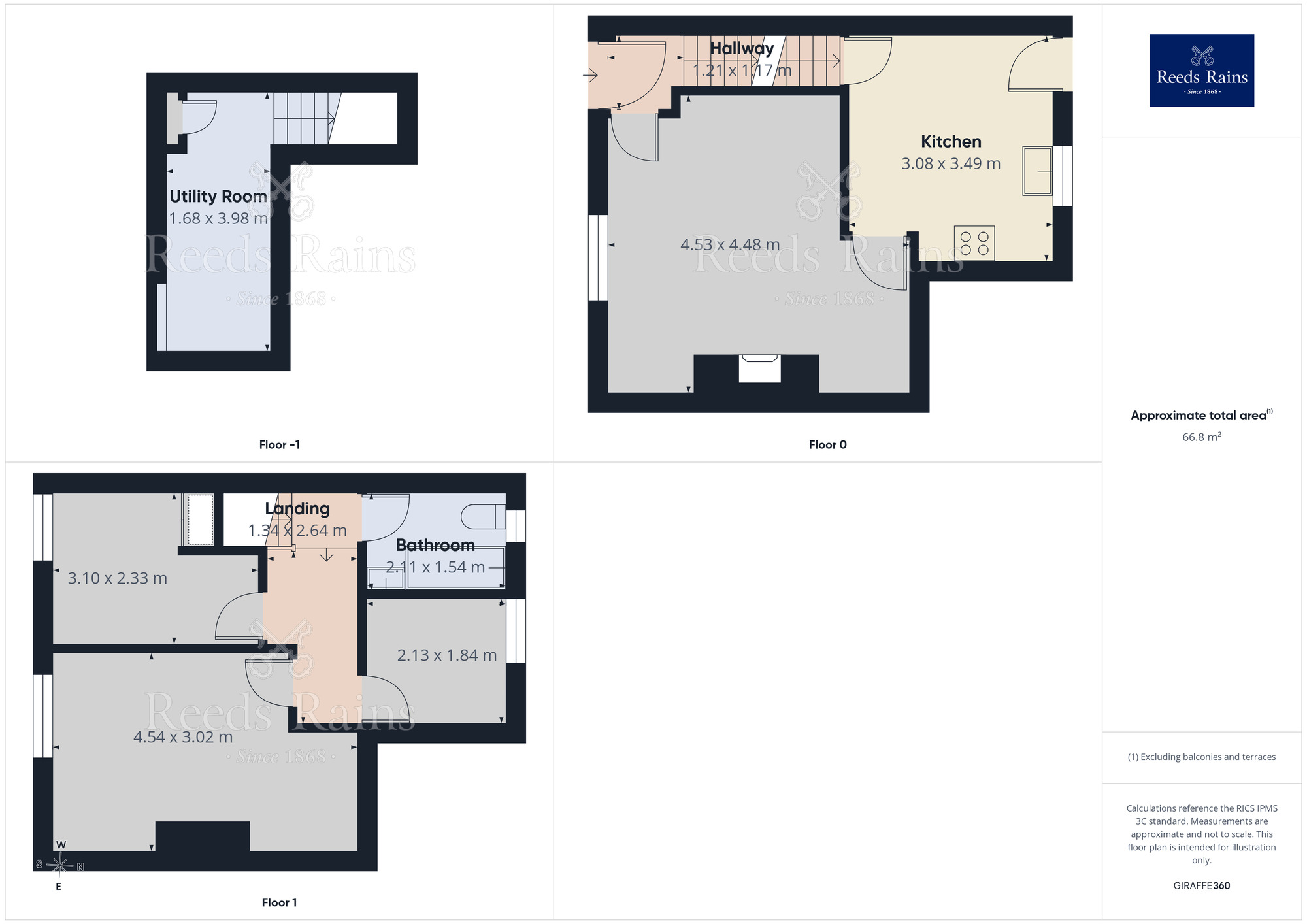 Floorplan of 3 bedroom End Terrace House to rent, Cambridge Street, Heckmondwike, West Yorkshire, WF16