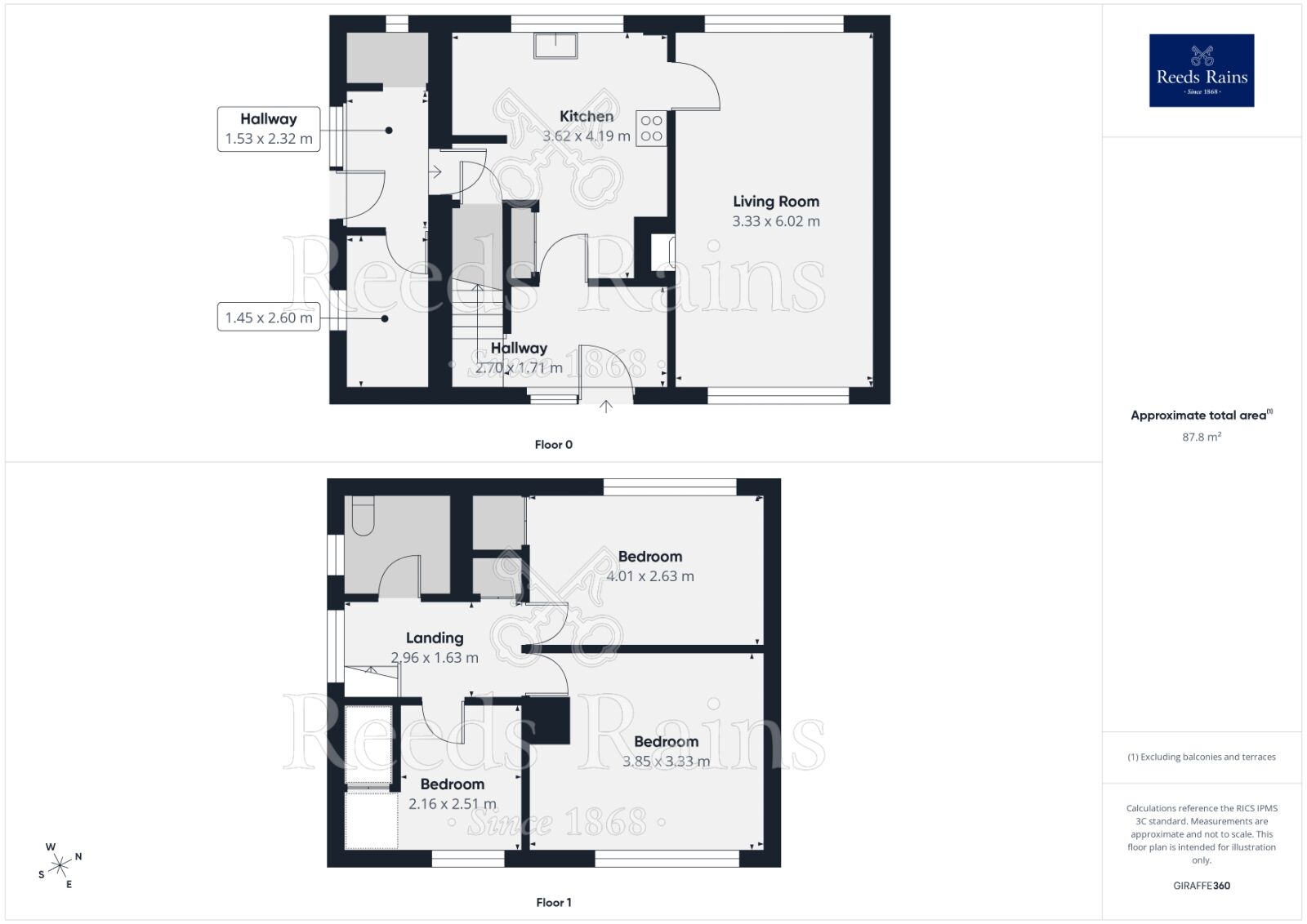 Floorplan of 3 bedroom Semi Detached House for sale, Lanshaw Crescent, Leeds, West Yorkshire, LS10