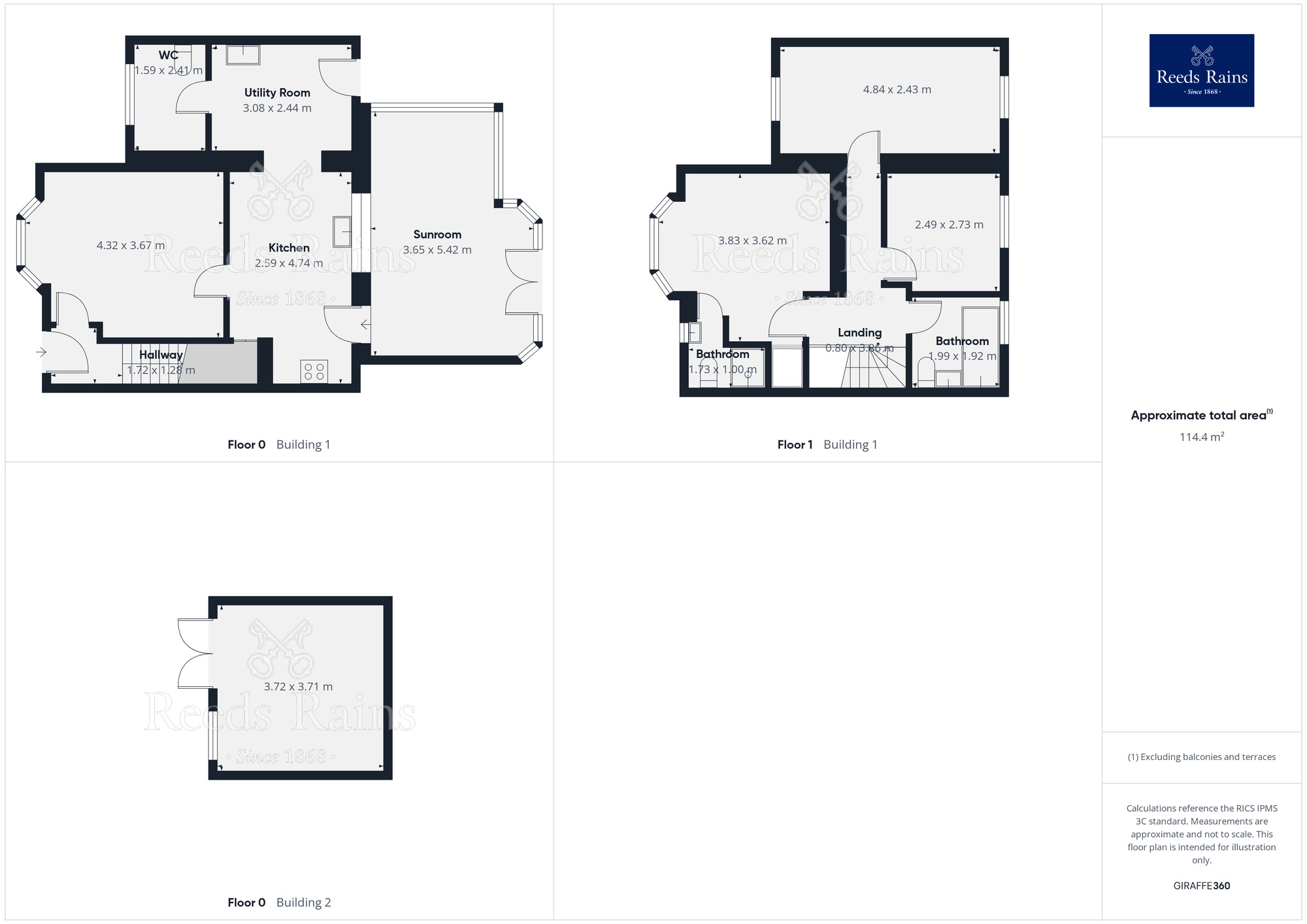 Floorplan of 3 bedroom Semi Detached House for sale, Barley Mews, Robin Hood, West Yorkshire, WF3