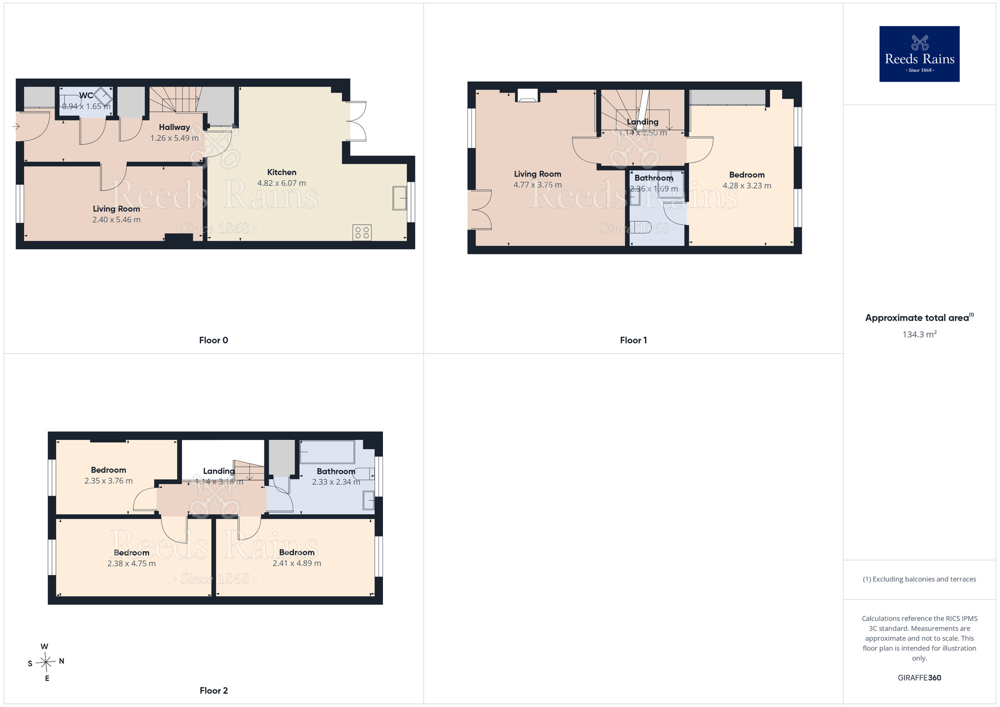 Floorplan of 4 bedroom Semi Detached House for sale, Linden Court, Rothwell, West Yorkshire, LS26