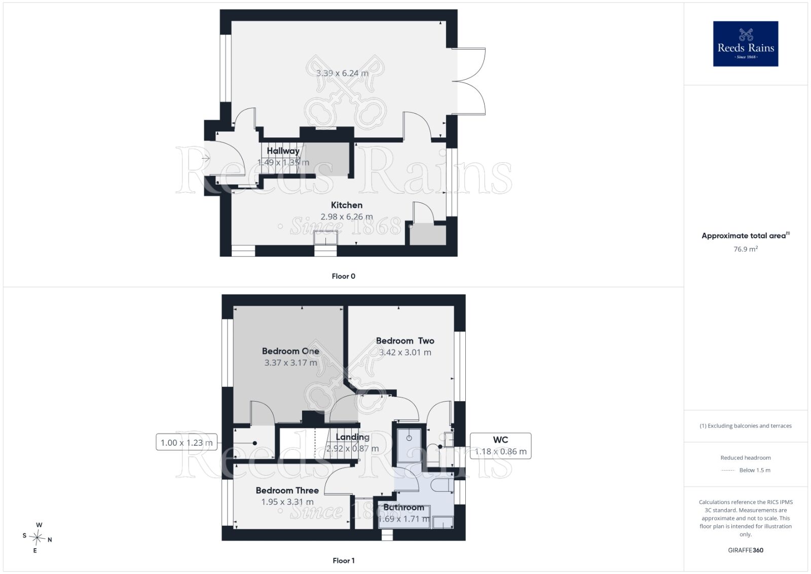 Floorplan of 3 bedroom Semi Detached House for sale, All Saints View, Woodlesford, West Yorkshire, LS26