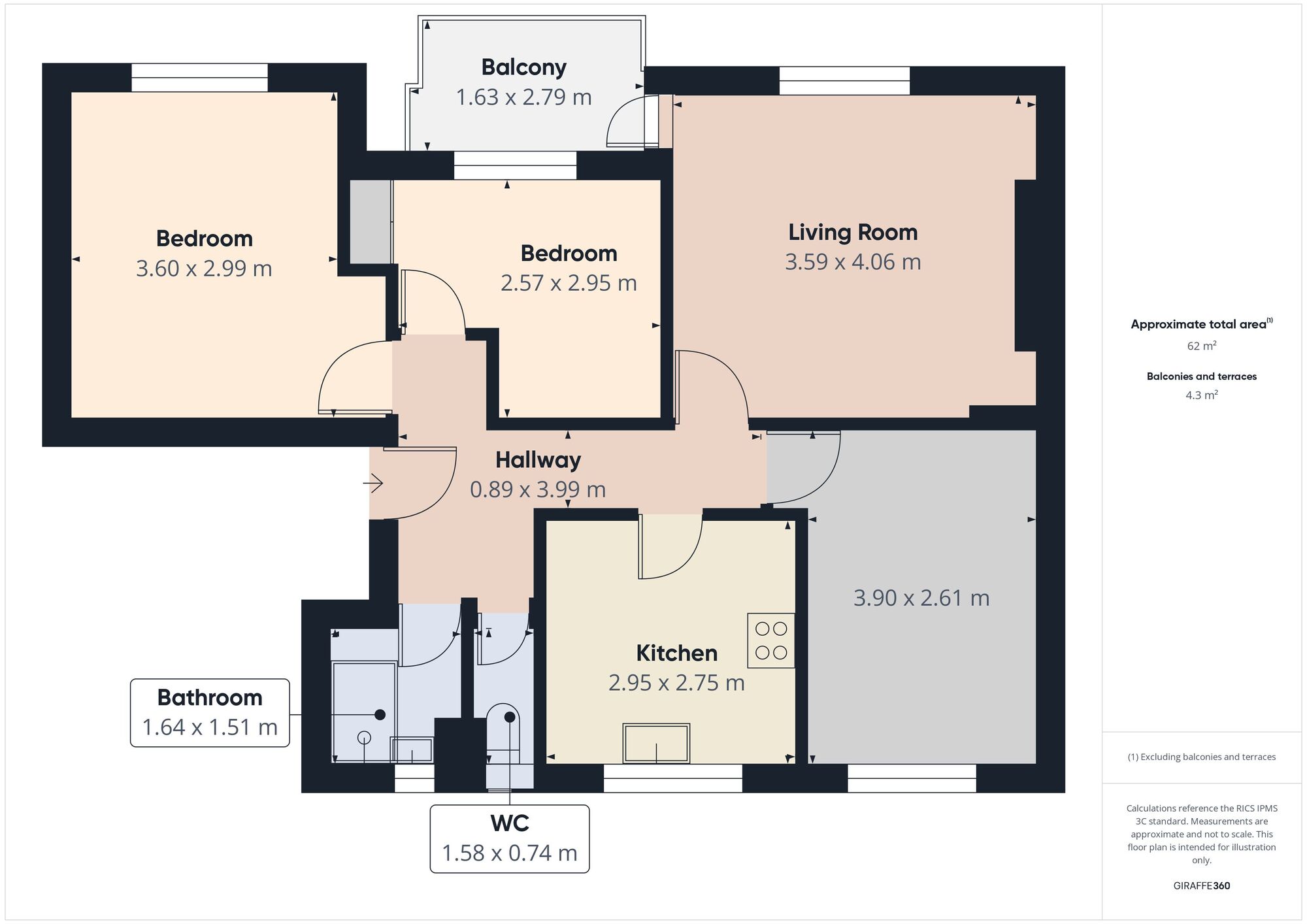 Floorplan of 3 bedroom Detached Flat for sale, Lindfield Road, Romford, RM3