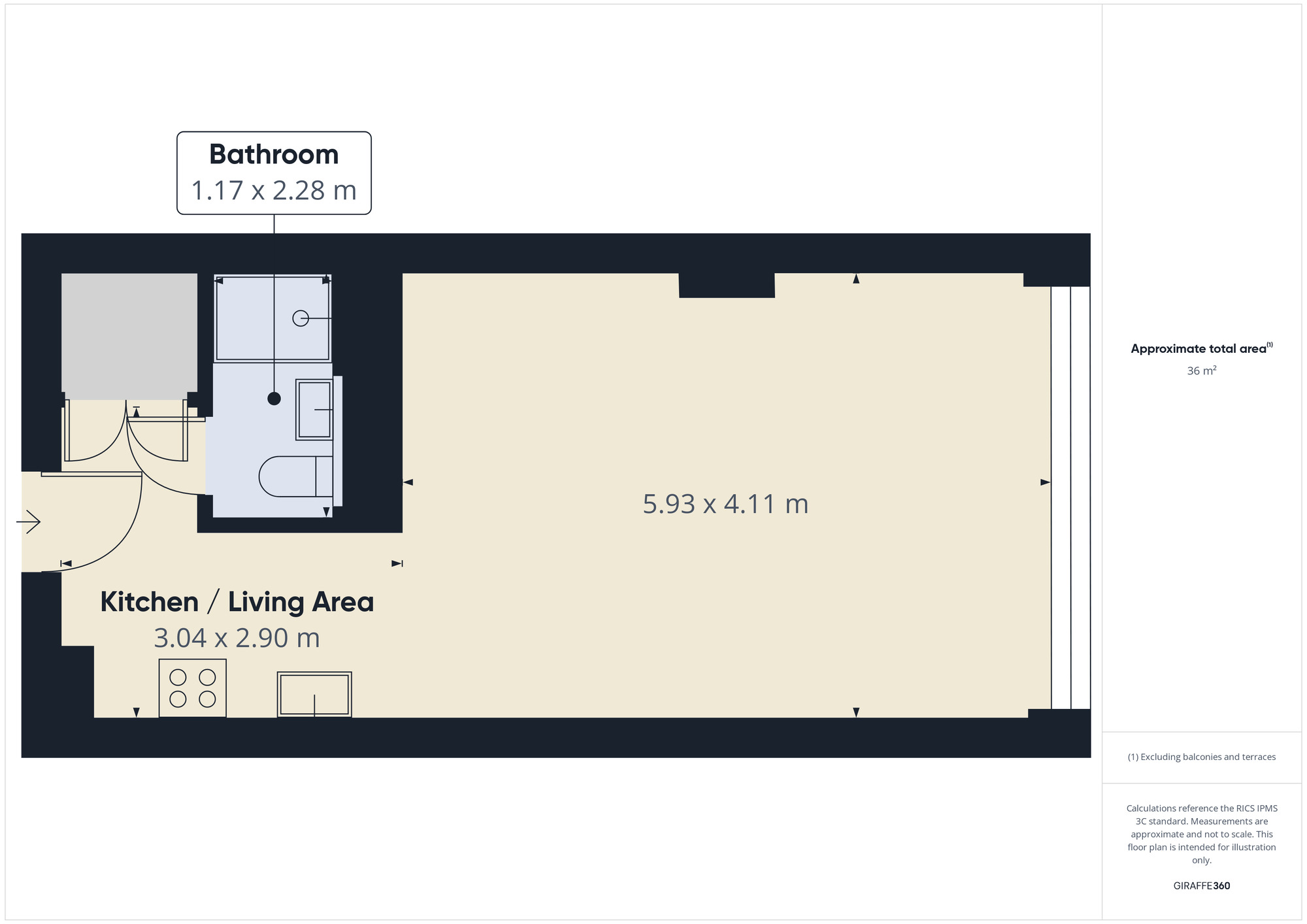 Floorplan of  Flat for sale, South Street, Romford, RM1