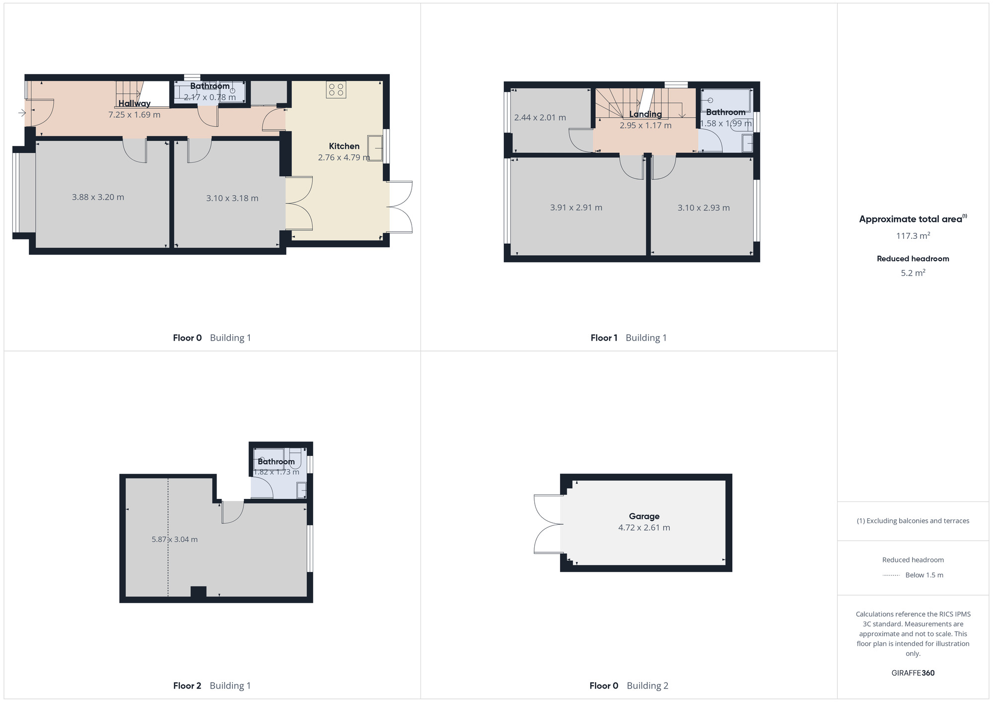 Floorplan of 4 bedroom Semi Detached House to rent, Stoke Road, Rainham, RM13