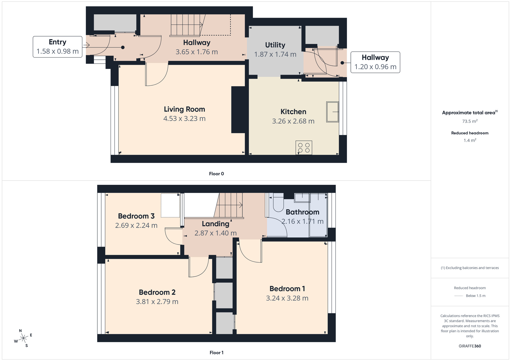 Floorplan of 3 bedroom Mid Terrace House for sale, Hollidge Way, Dagenham, RM10