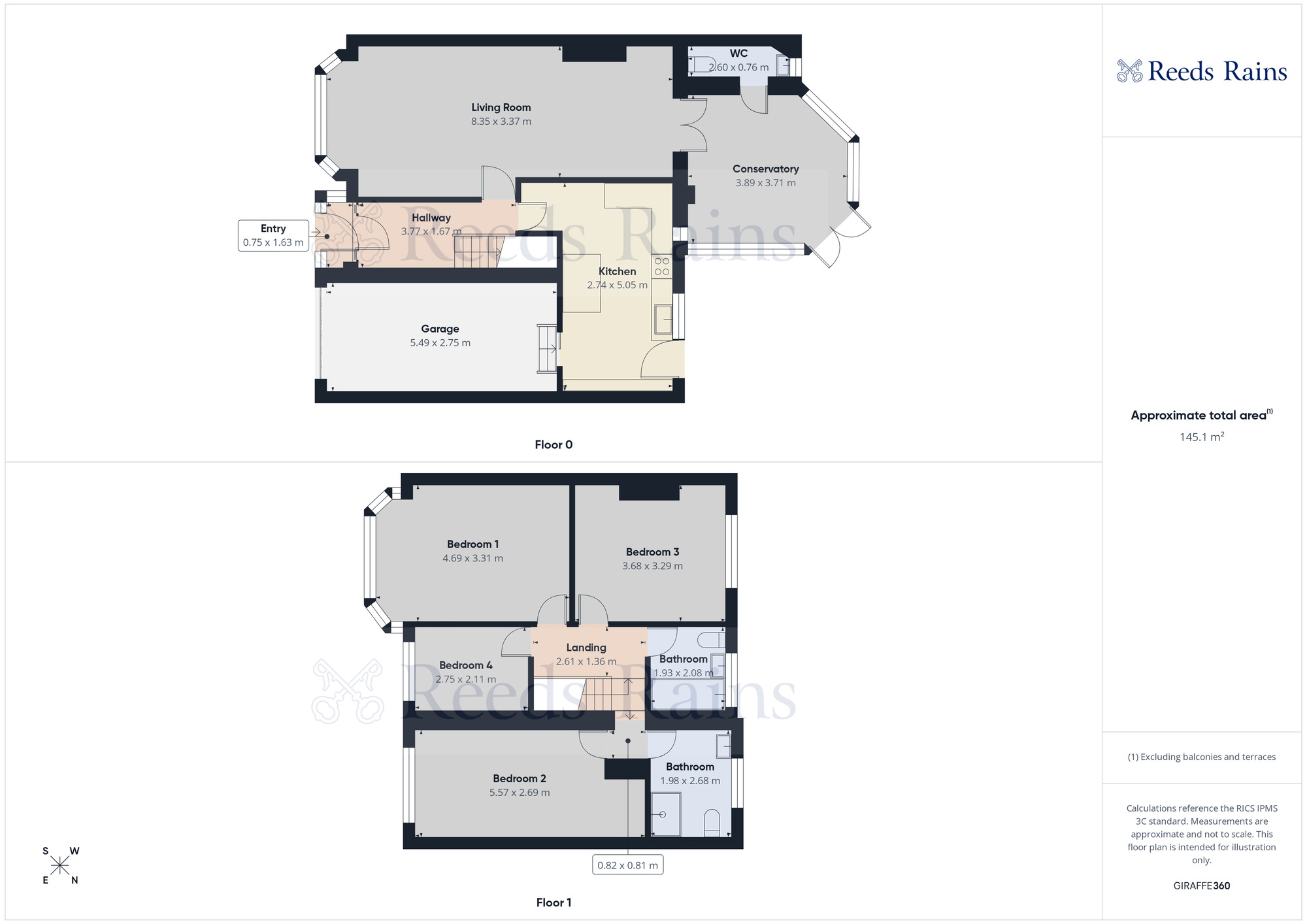 Floorplan of 4 bedroom Semi Detached House to rent, Laurel Crescent, Romford, RM7