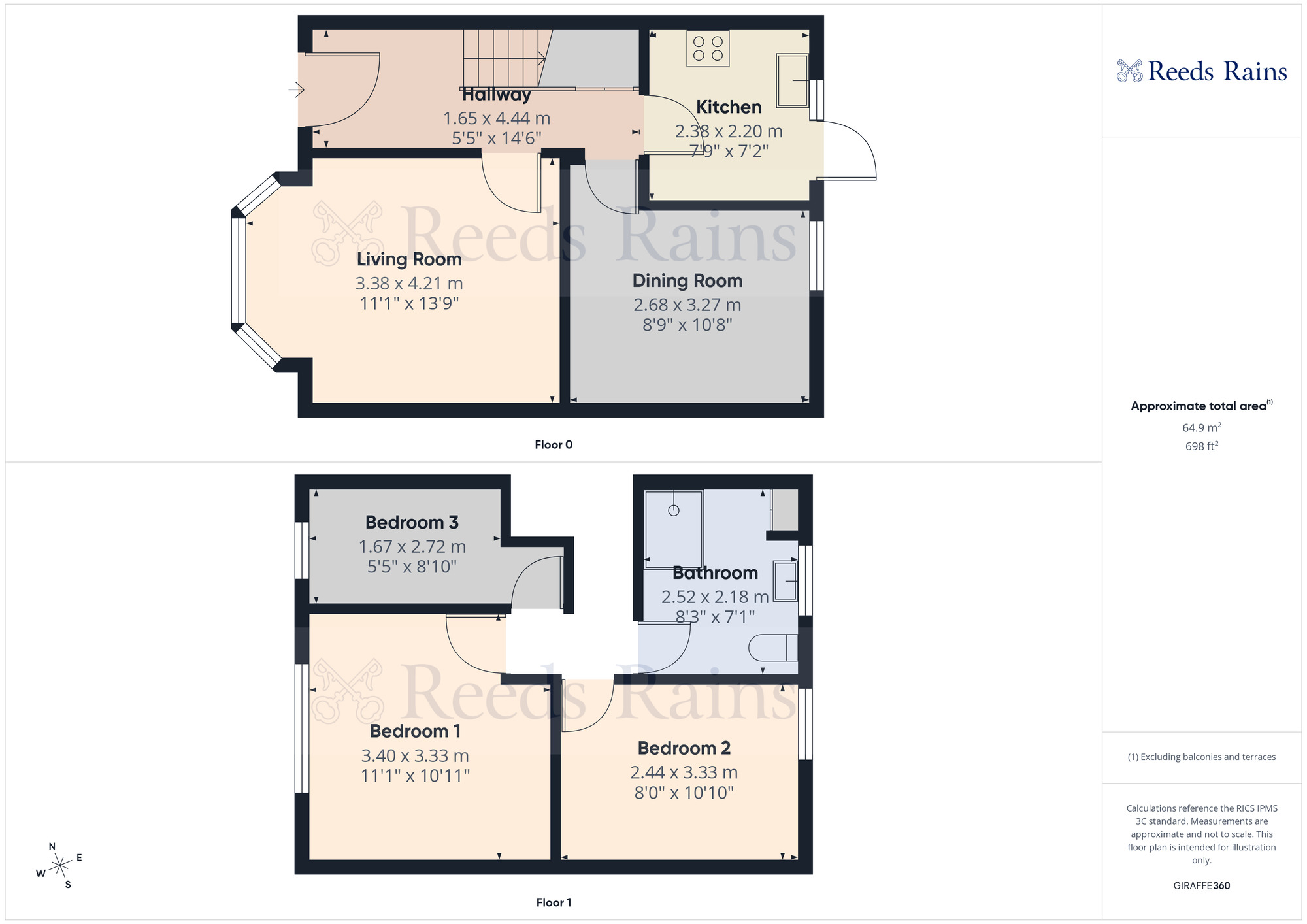Floorplan of 3 bedroom Mid Terrace House to rent, Westwood Road, Ilford, IG3