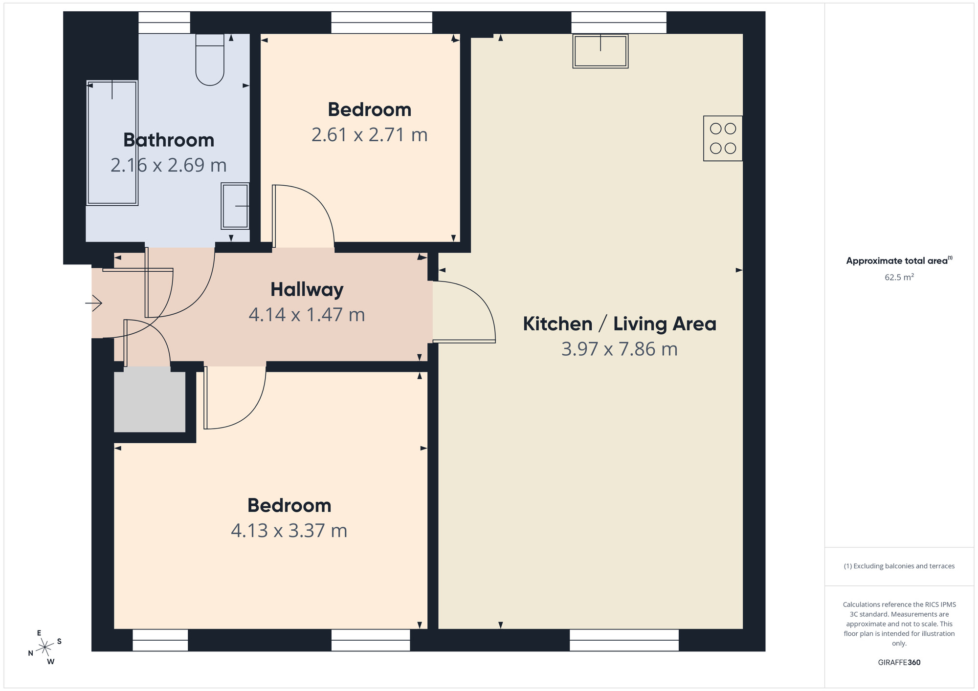 Floorplan of 2 bedroom Flat for sale, Panyers Gardens, Dagenham, RM10