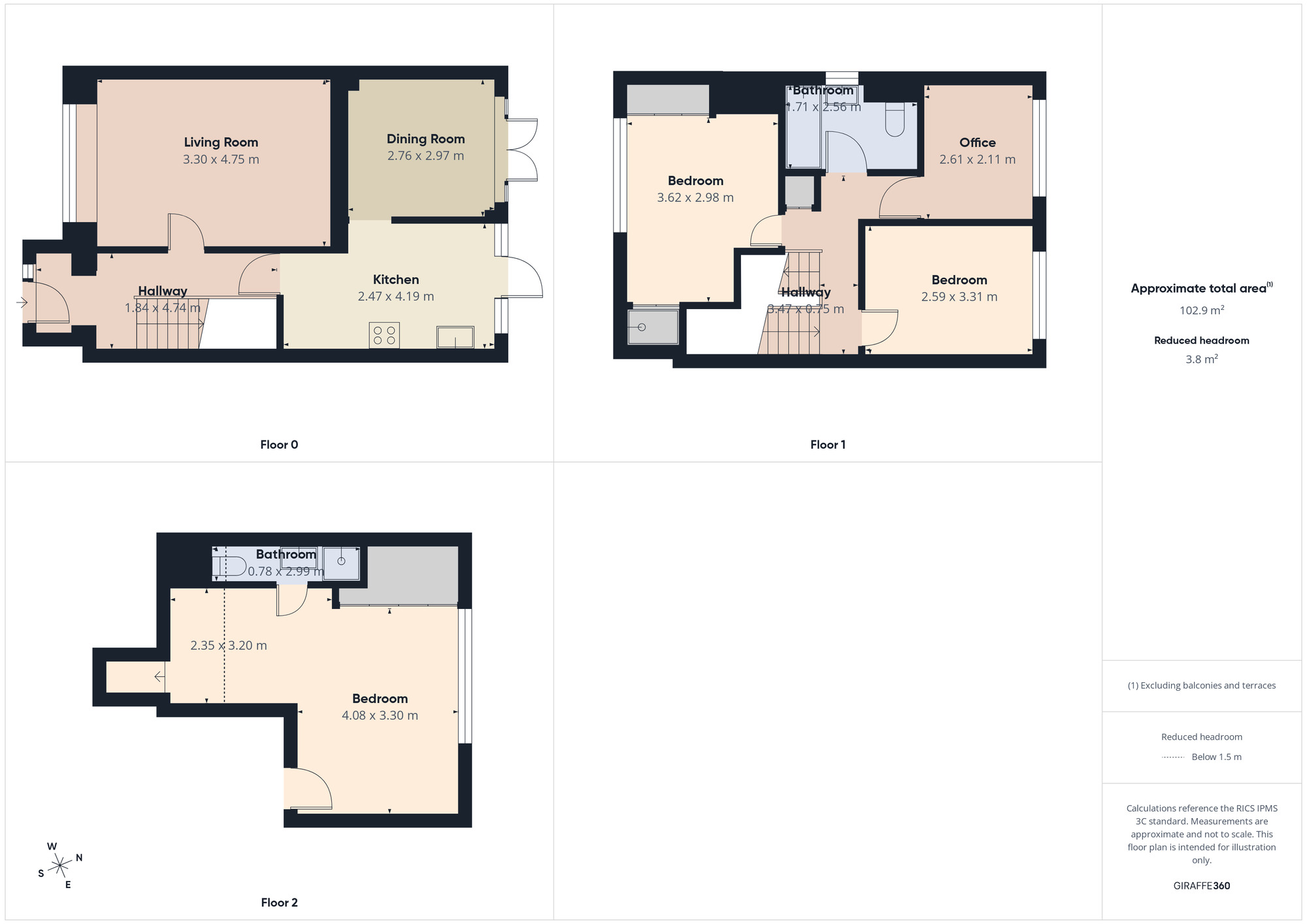 Floorplan of 4 bedroom Semi Detached House for sale, Leconfield Walk, Hornchurch, RM12
