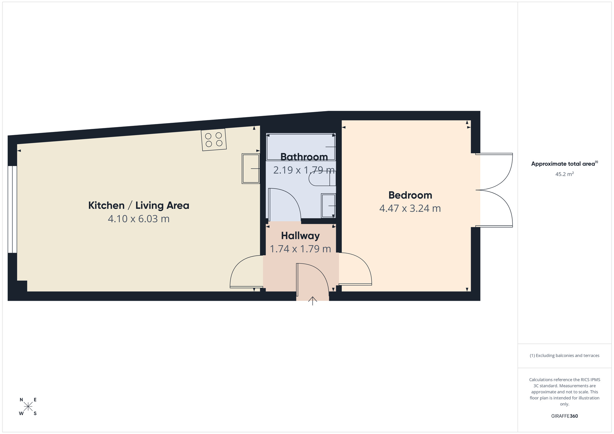 Floorplan of 1 bedroom End Terrace Flat for sale, The Drive, Collier Row, Romford, RM5
