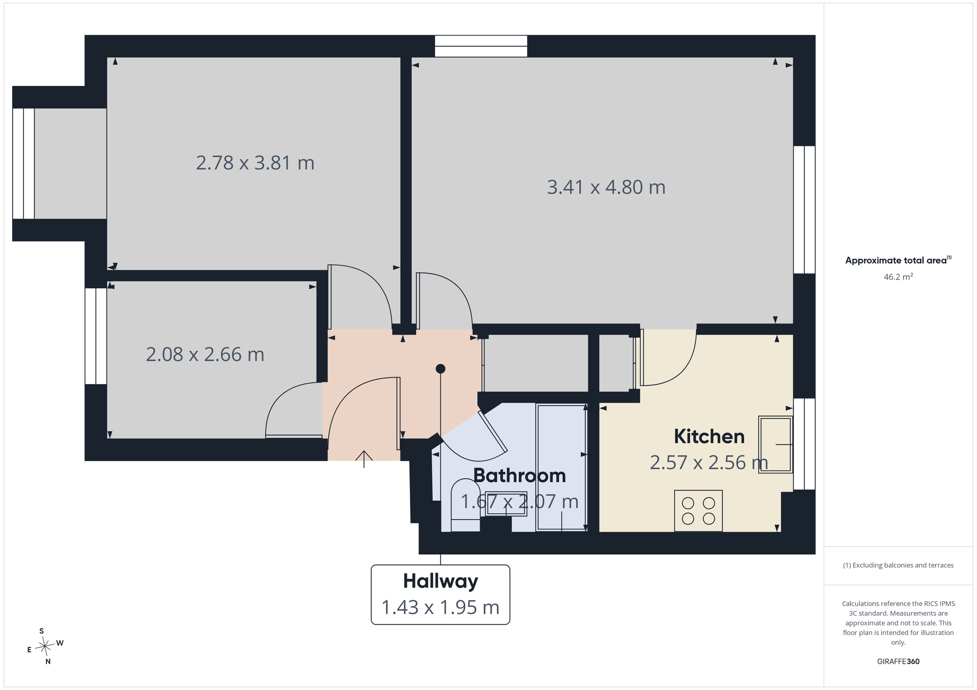 Floorplan of 2 bedroom Flat to rent, Millhaven Close, Romford, RM6