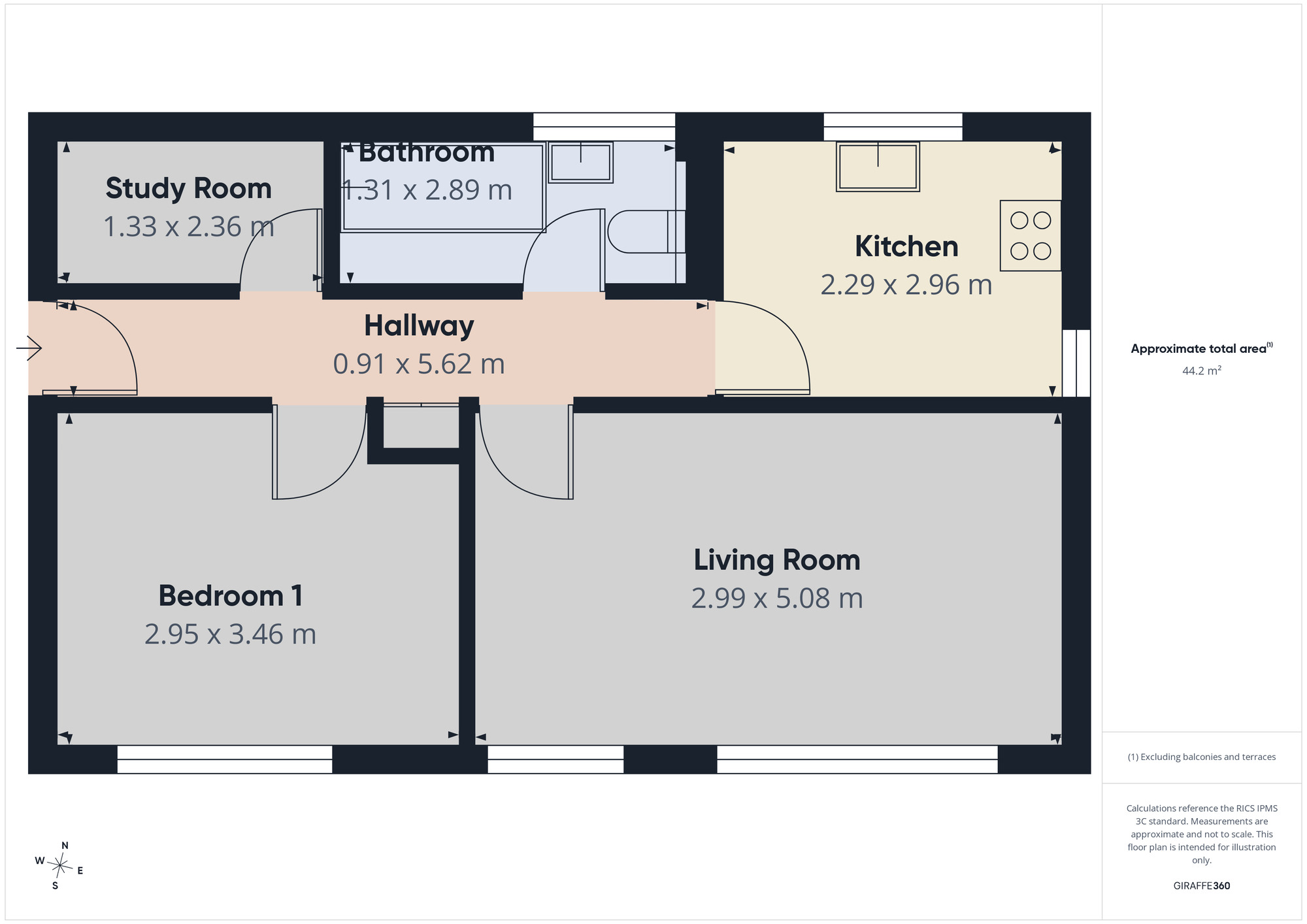 Floorplan of 1 bedroom Flat for sale, Nash Road, Romford, RM6