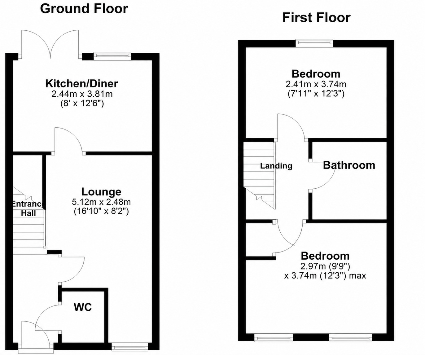Floorplan of 2 bedroom End Terrace House for sale, Belhouse Avenue, Aveley, Essex, RM15