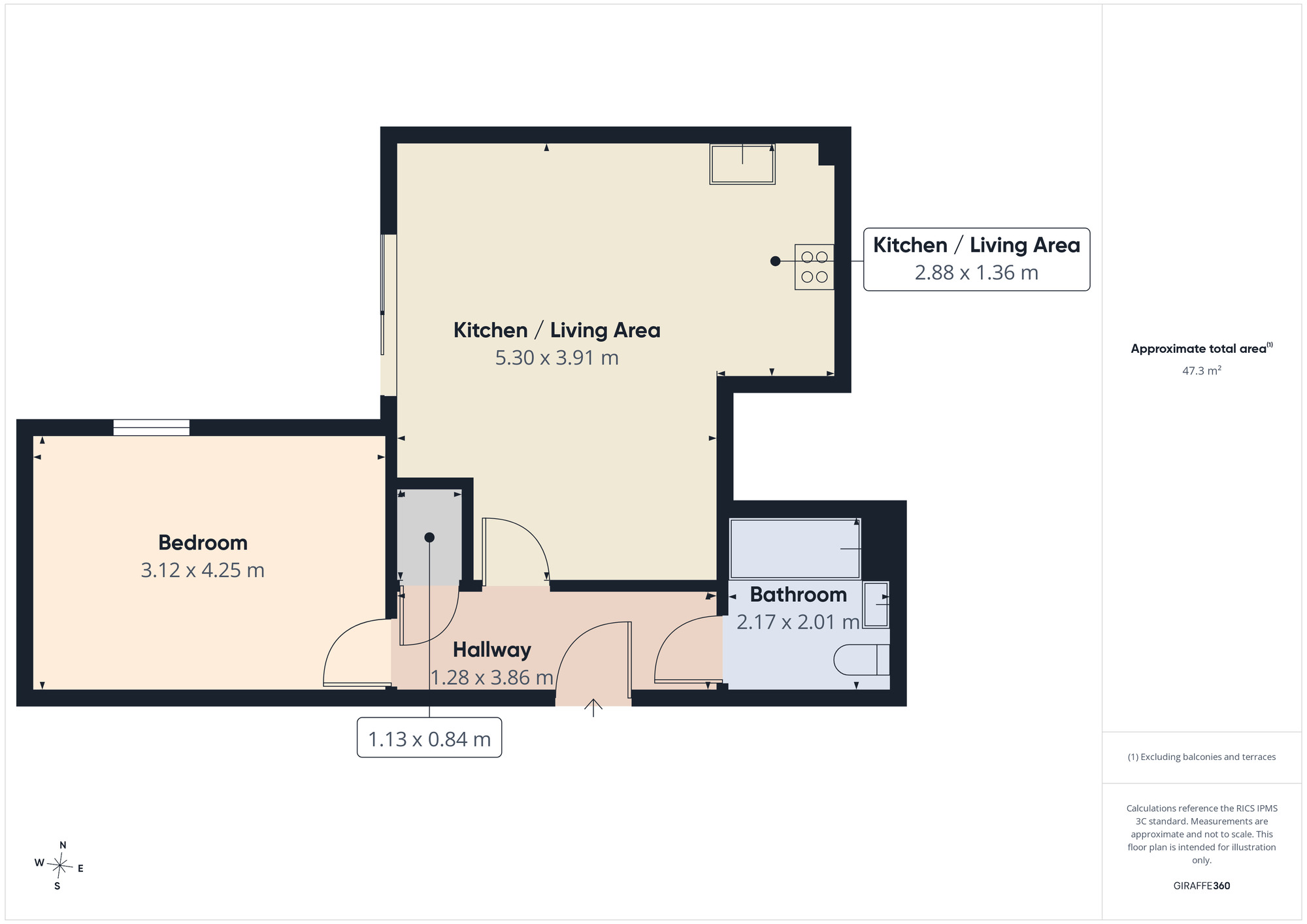 Floorplan of 1 bedroom Flat for sale, Rainham Road South, Dagenham, RM10
