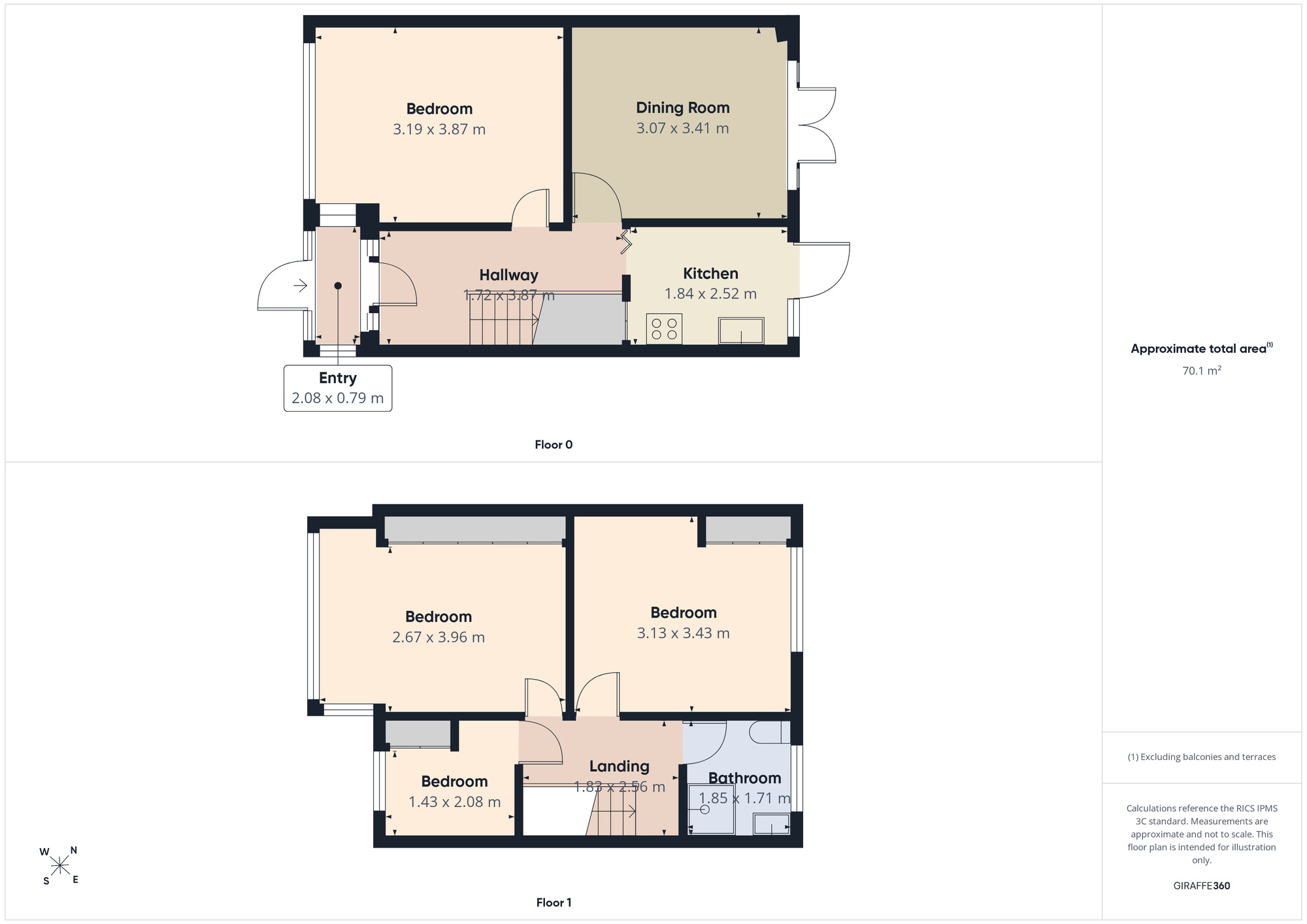 Floorplan of 3 bedroom Mid Terrace House for sale, Tennyson Way, Hornchurch, RM12