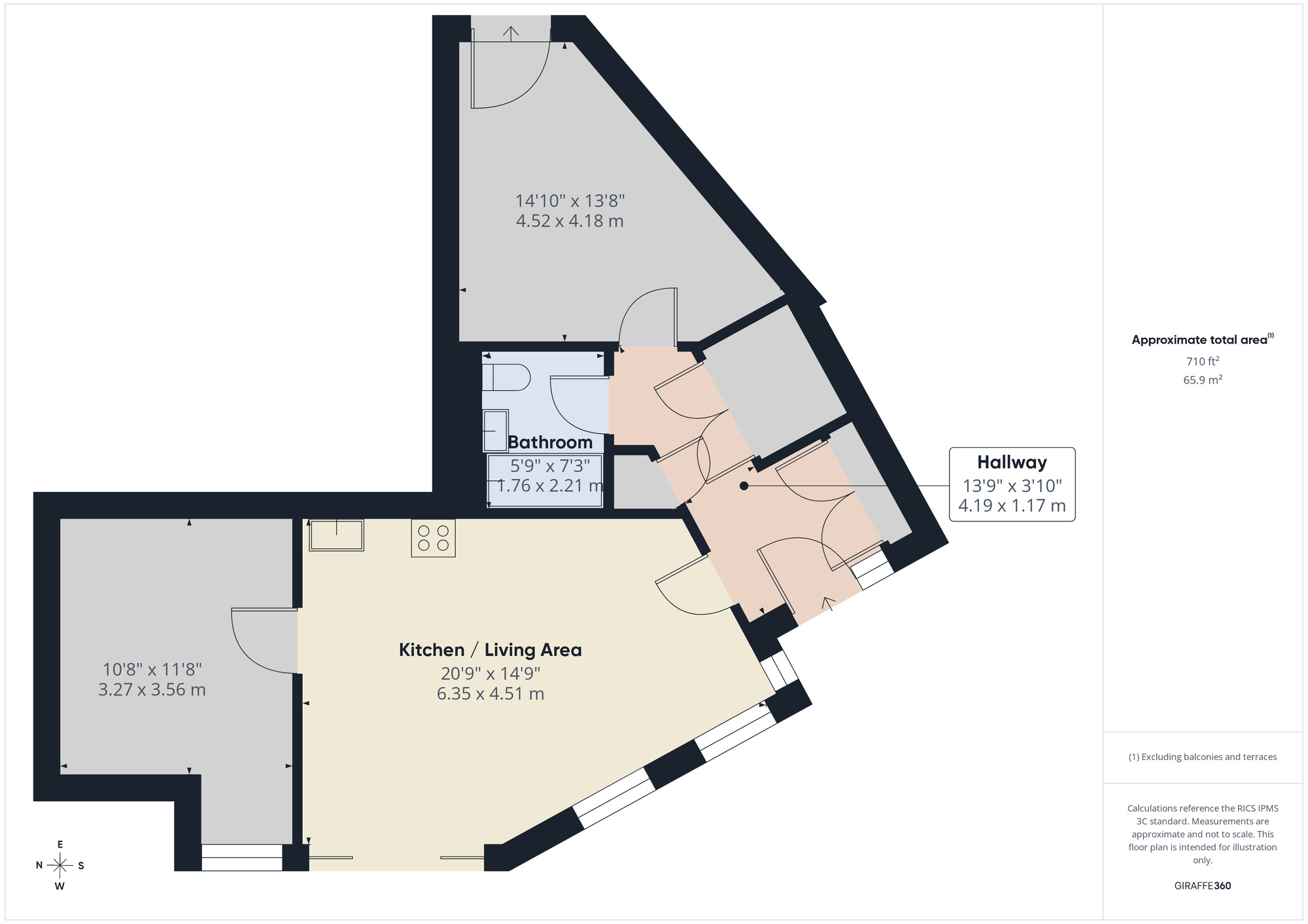 Floorplan of 2 bedroom Flat to rent, King Edwards Road, Barking, IG11