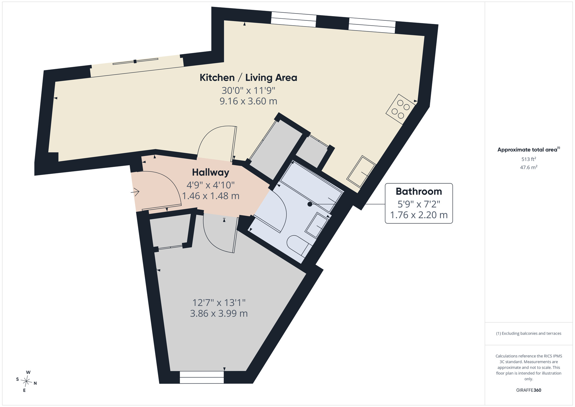 Floorplan of 1 bedroom Detached Flat to rent, King Edwards Road, Barking, IG11