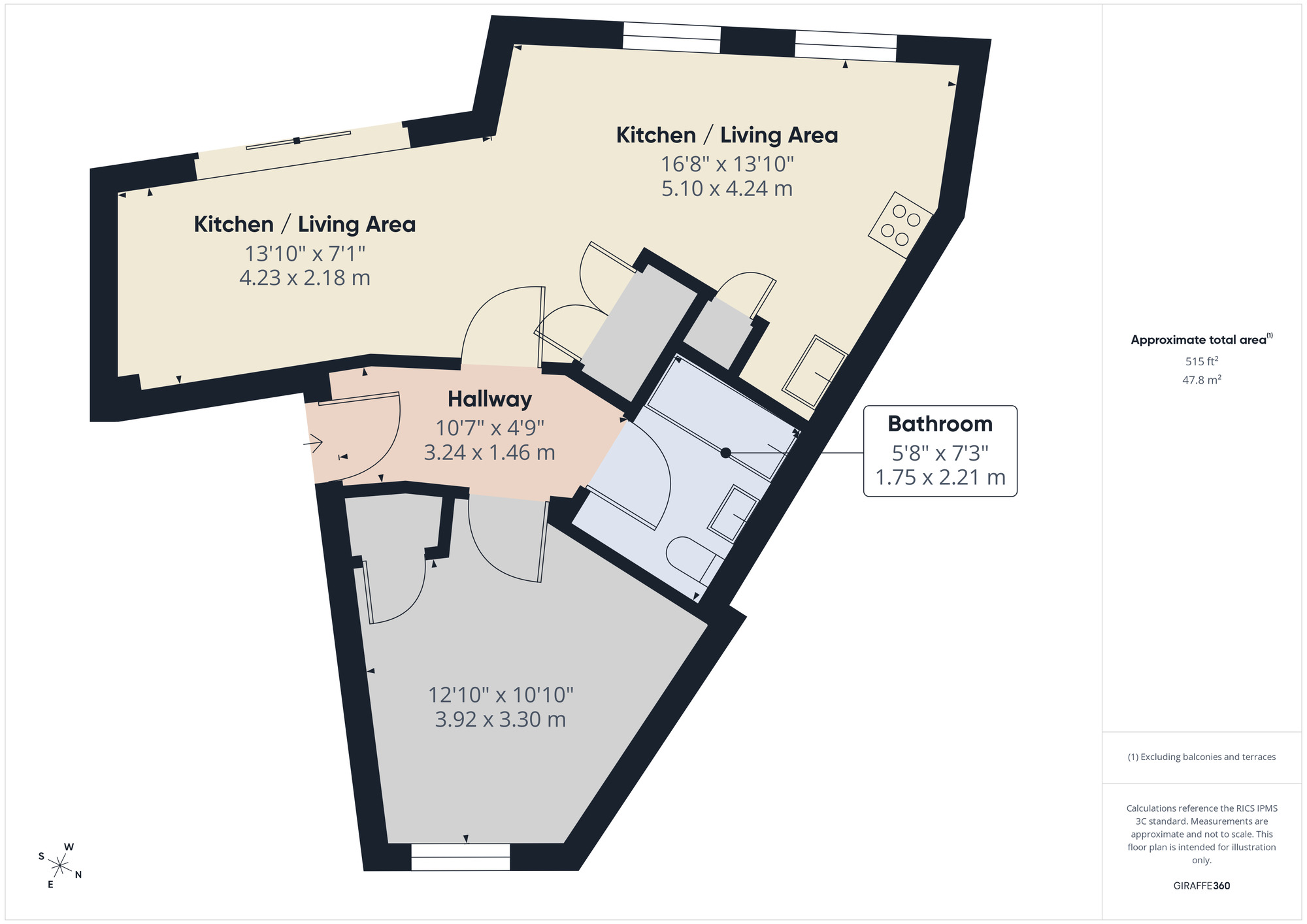 Floorplan of 1 bedroom Flat to rent, King Edwards Road, Barking, IG11